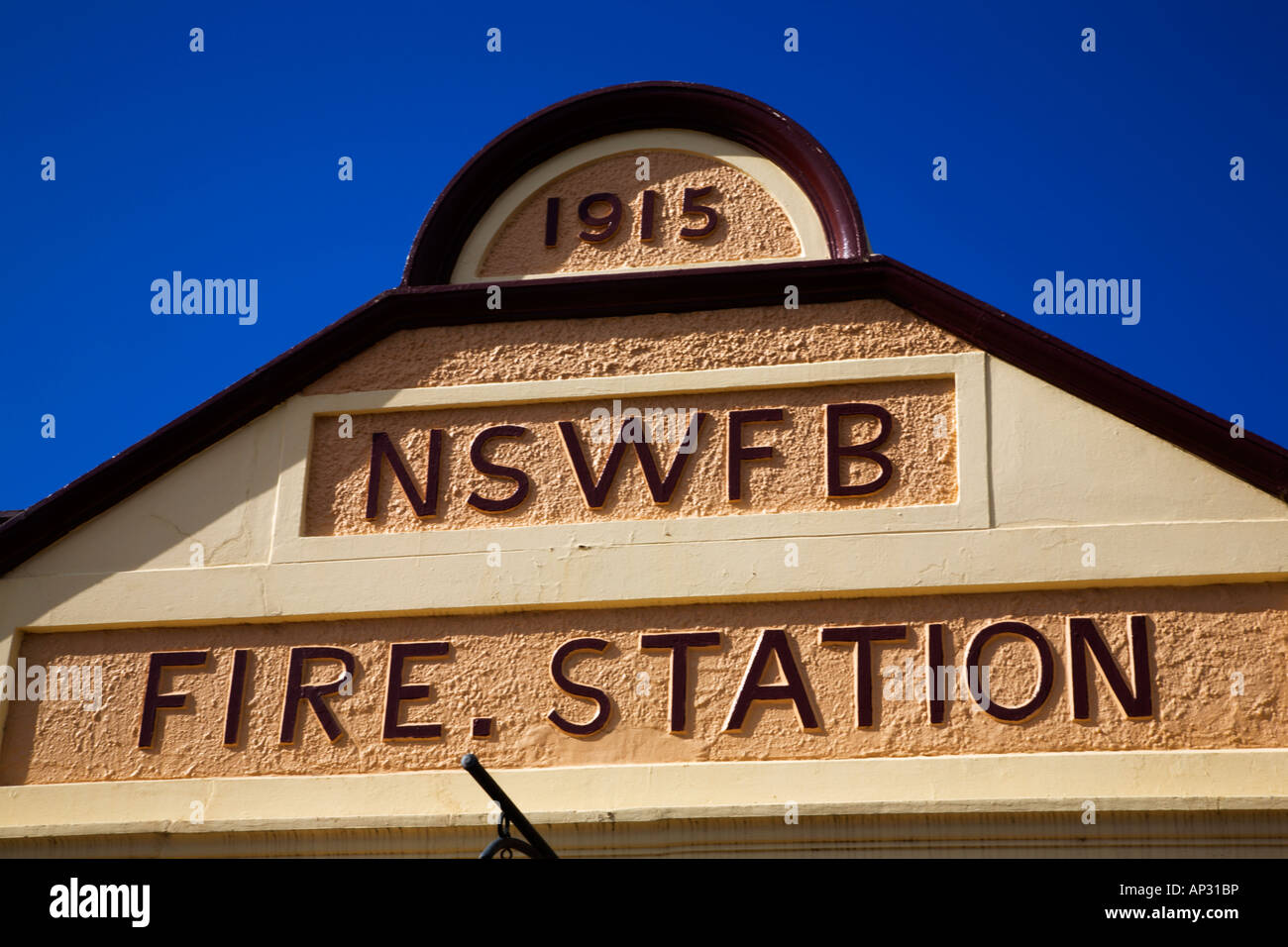 Vecchia Stazione di fuoco segno Kiama Nuovo Galles del Sud Australia Foto Stock