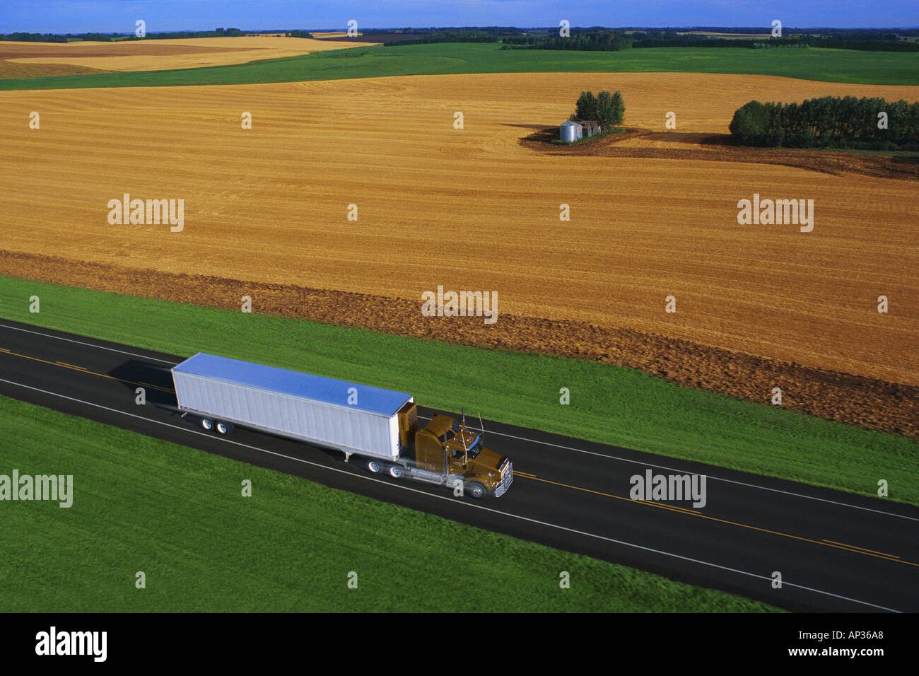 Camion semi Foto Stock