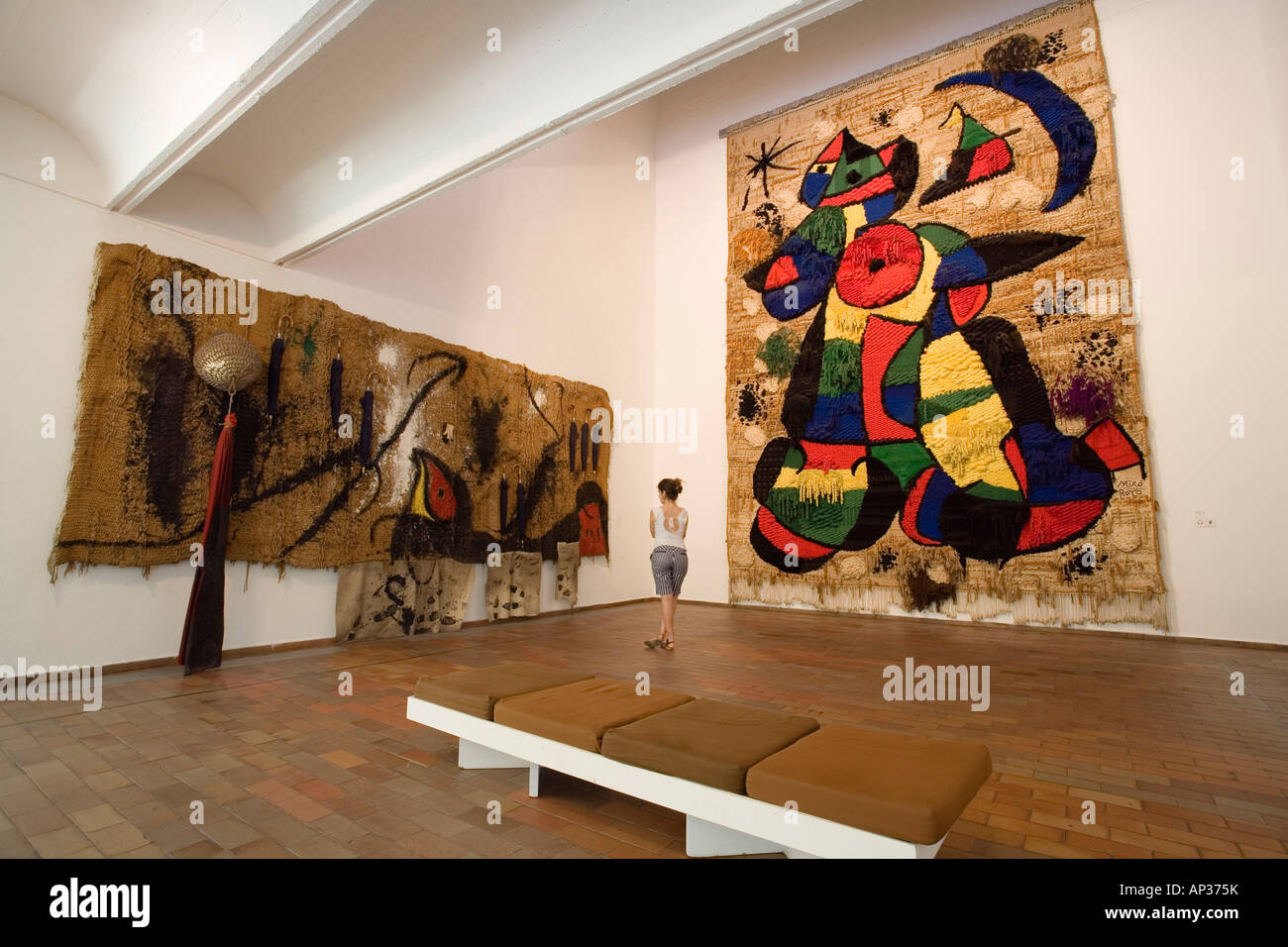 Fundacio Joan Miro, museo, Montjuic, Barcellona, Spagna Foto Stock