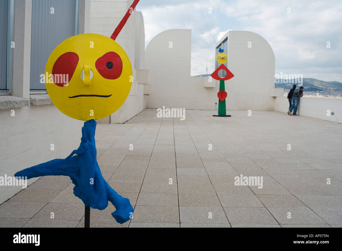 Fundacio Joan Miro, museo, Montjuic, Barcellona, Spagna Foto Stock
