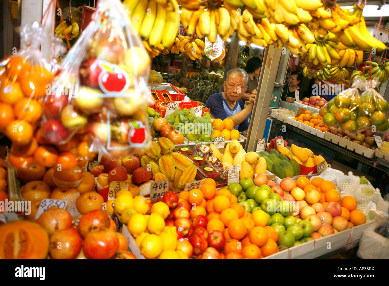 Frutti al mercato Tekka, Little India, Singapore Foto Stock