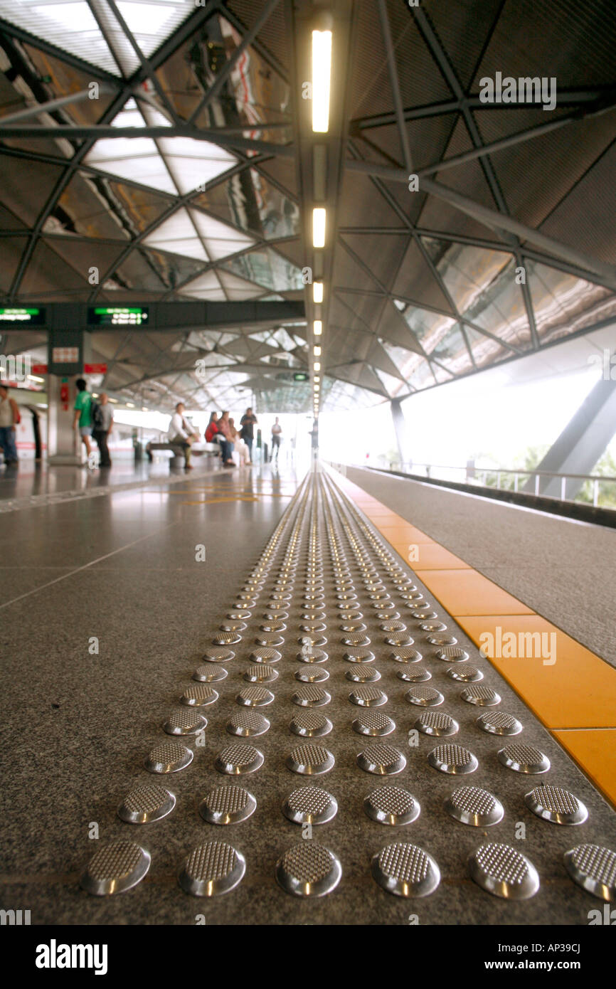 Vista interna di Expo MRT, Singapore Foto Stock