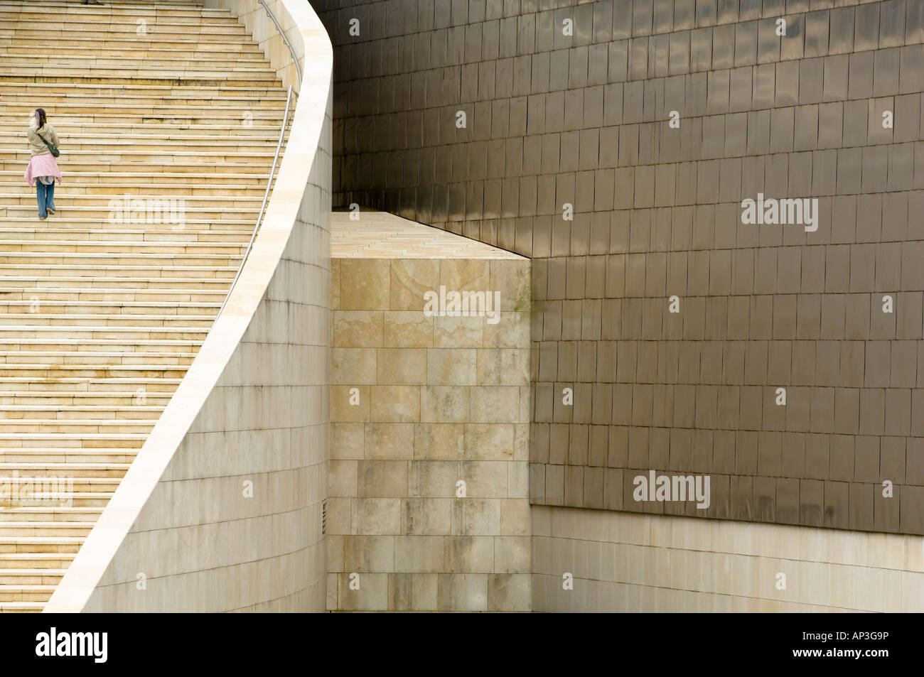 Scala, Gugggenheim Museum, Bilbao, Spagna Foto Stock