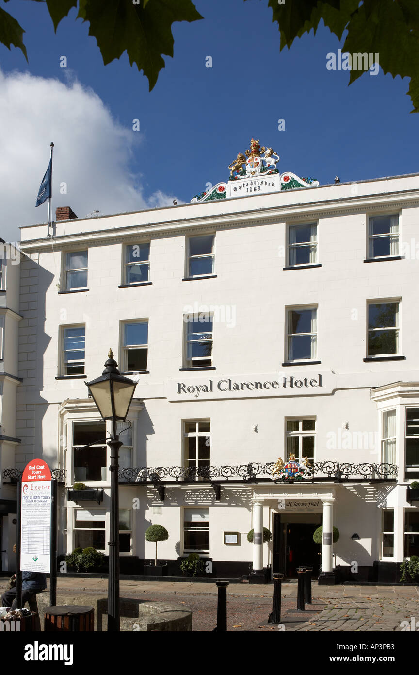 ROYAL CLARENCE HOTEL Cathedral Yard Square vicino EXETER DEVON REGNO UNITO Foto Stock