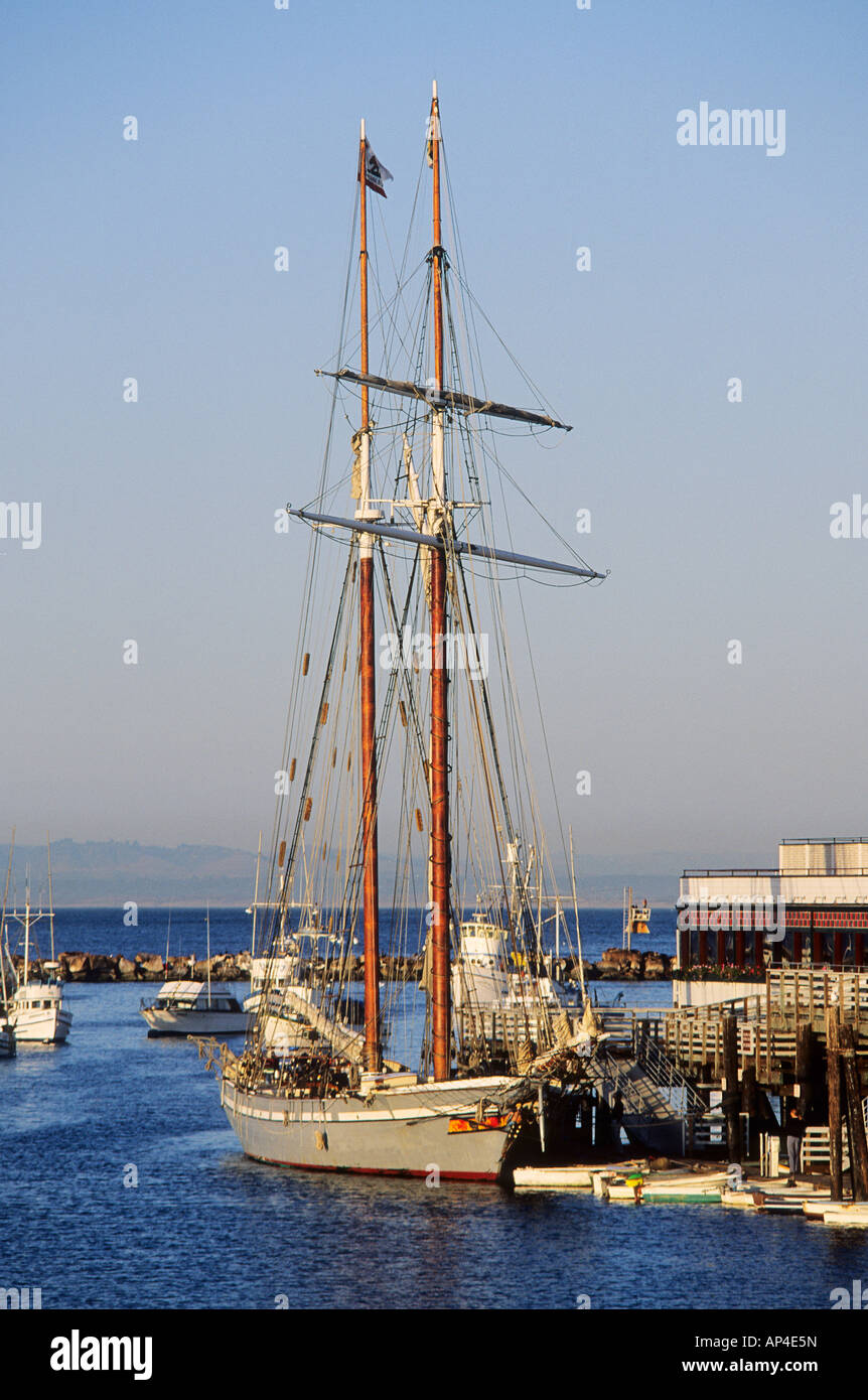 California Monterey Fisherman Wharf storica nave a vela Foto Stock