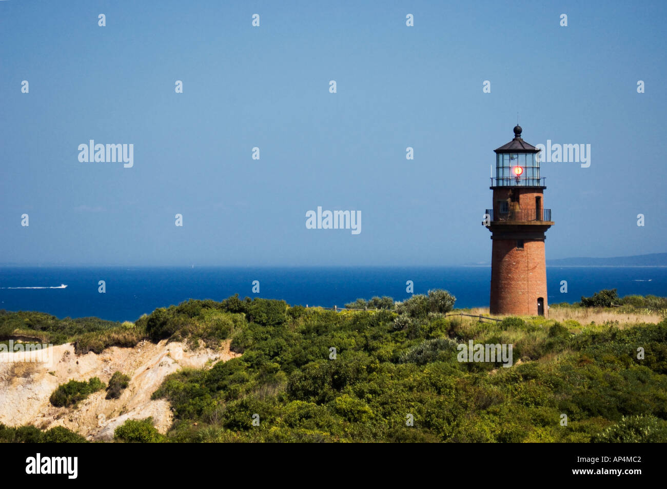 Faro di Gay head Beach Martha s Vineyard Massachusetts Foto Stock