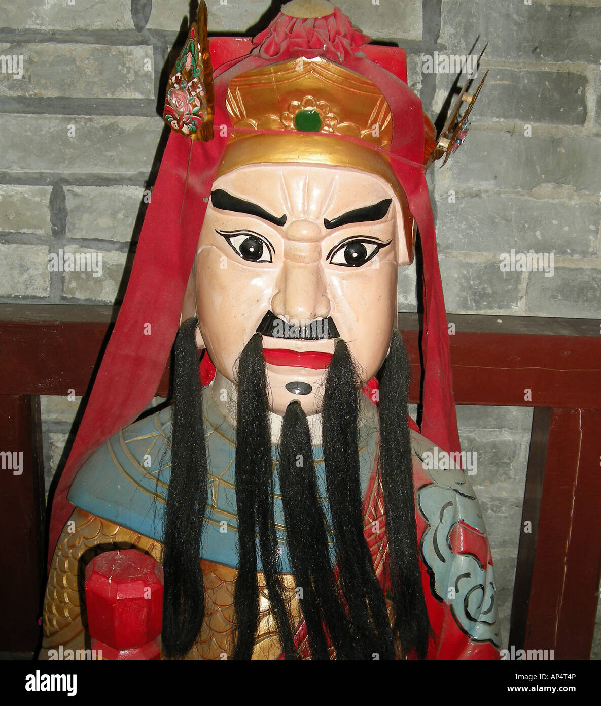 Antico re in Dongguan tempio Foto Stock