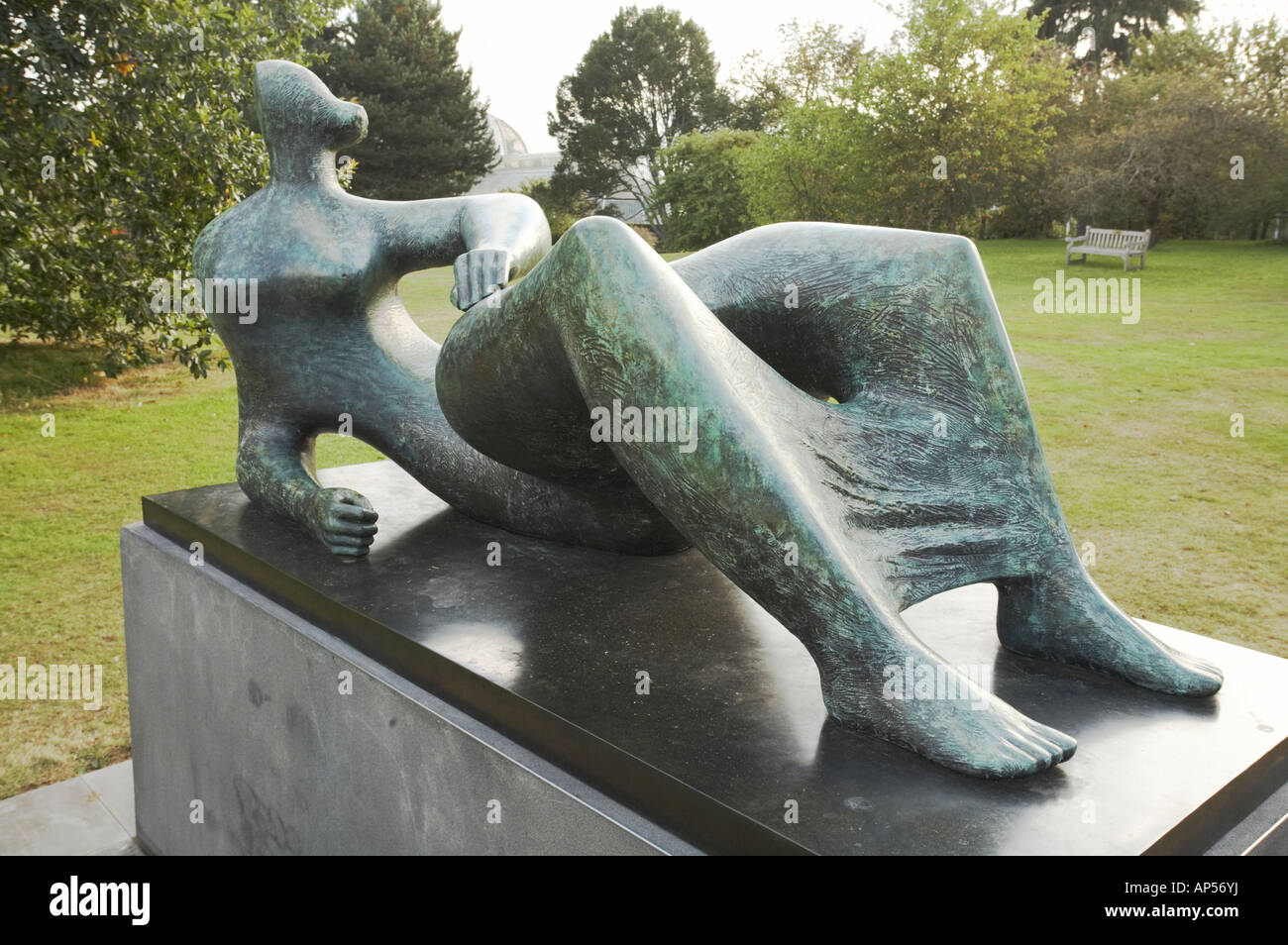 Henry Moore scultura figura distesa 1982 Foto Stock