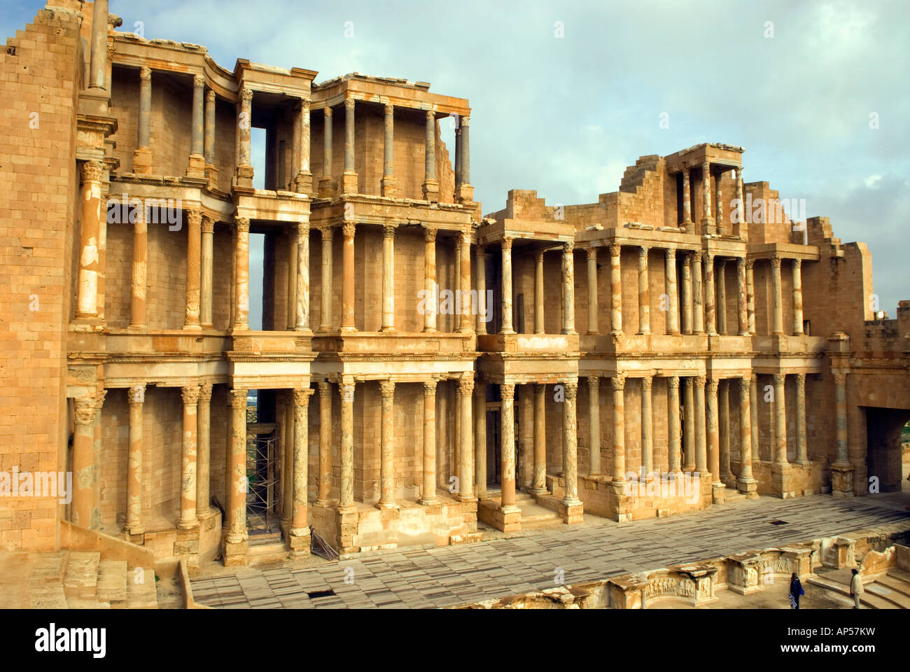 Il teatro, Sabratha, Libia. Foto Stock