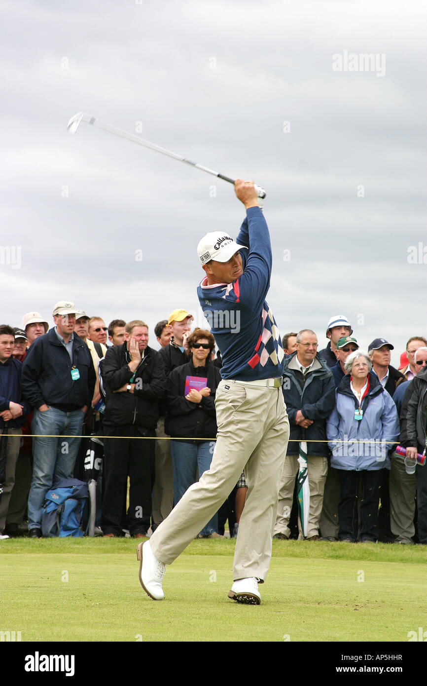 Niclas Fasth Professional Golfer Svedese 2007 British Open Championship Foto Stock