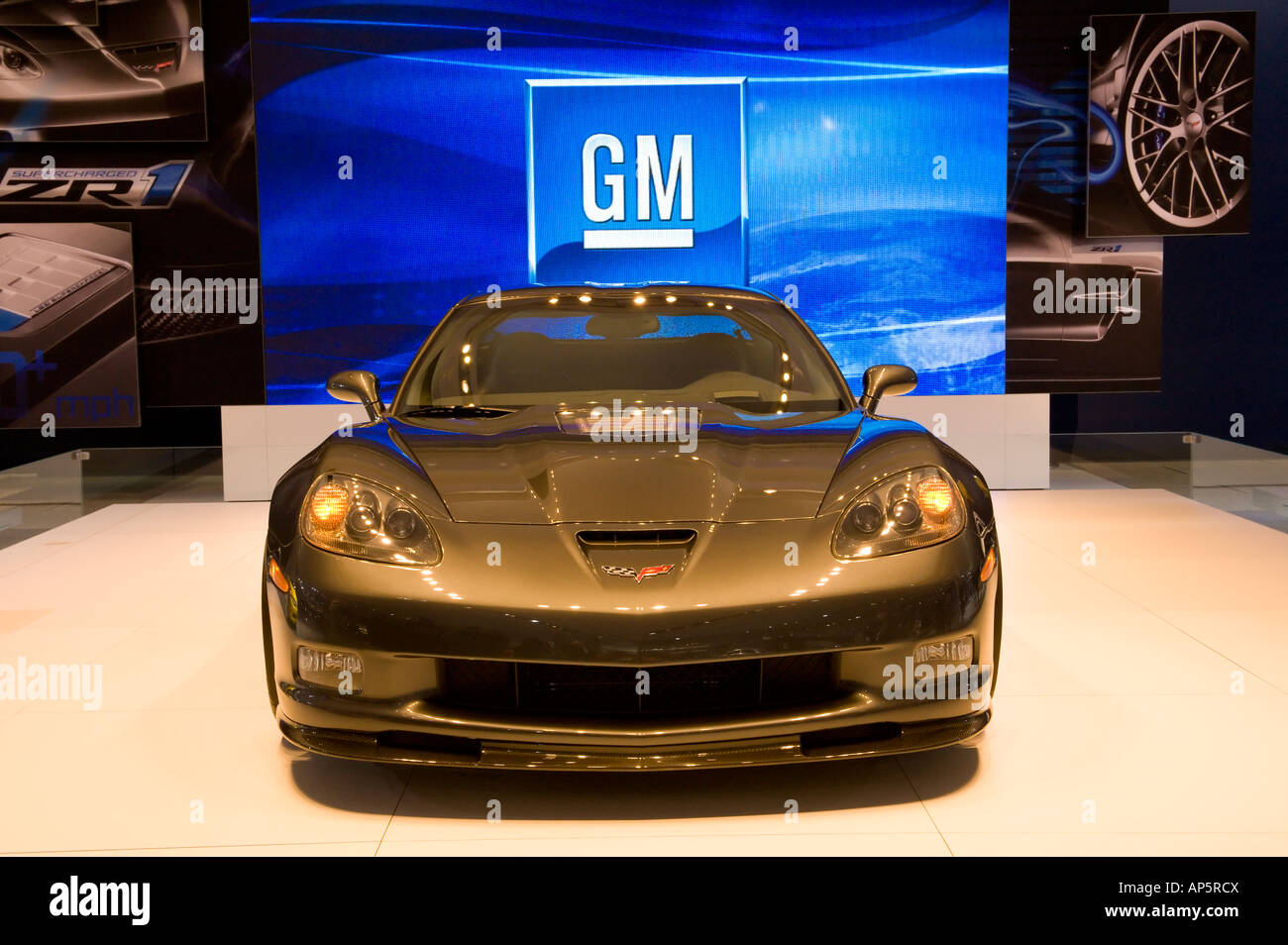 Chevrolet Corvette ZR1 del 2008 a North American International Auto Show di Detroit Michigan STATI UNITI Foto Stock