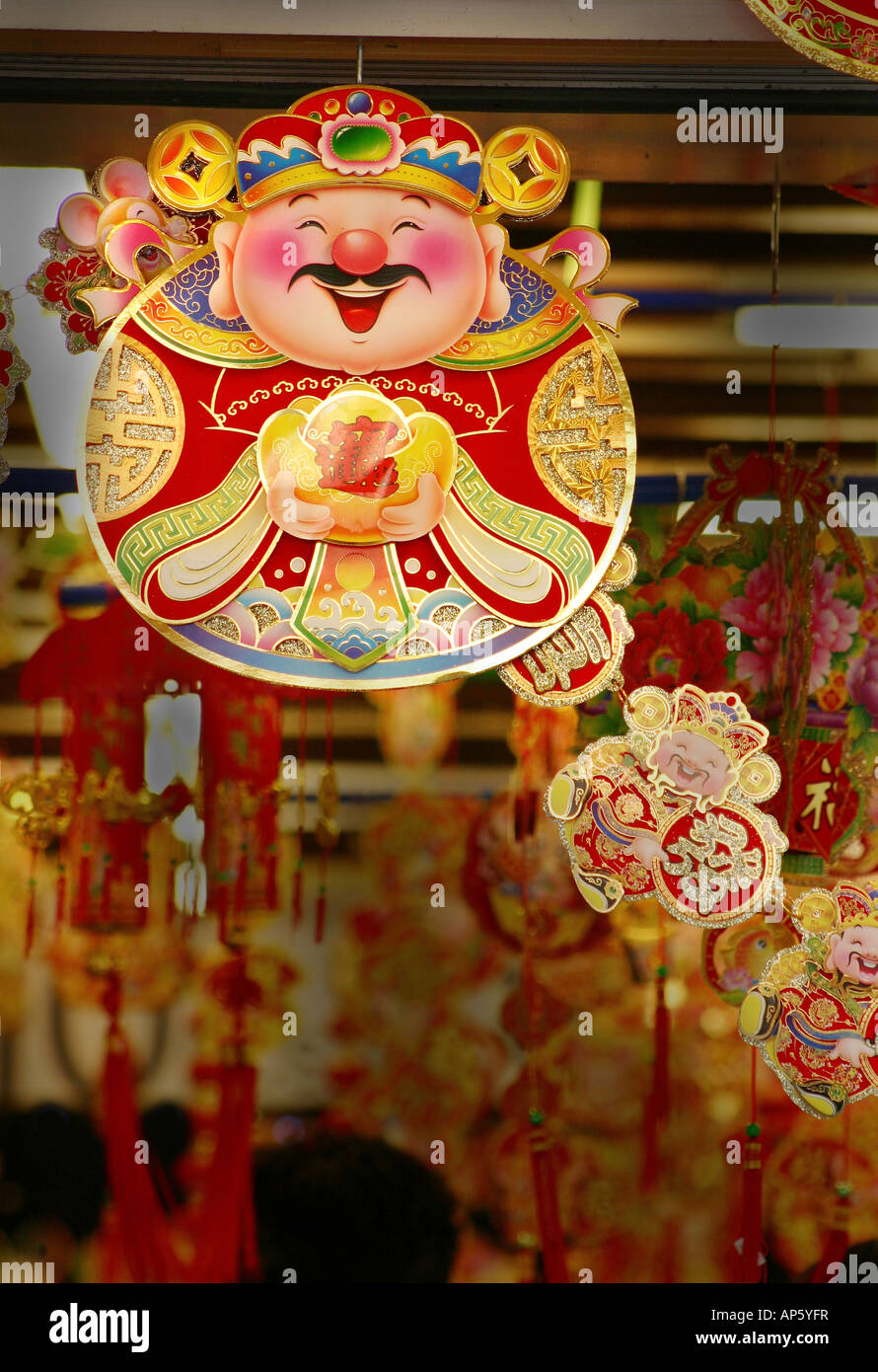 Chinatown Anno Nuovo Cinese soprammobili - Dio di Fortune Foto Stock