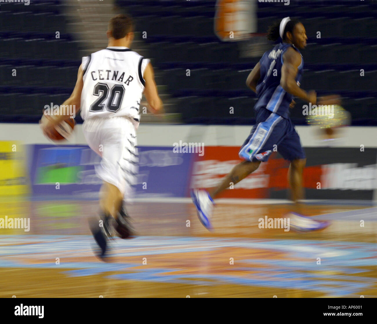 Velocità elevata azione di basket Foto Stock