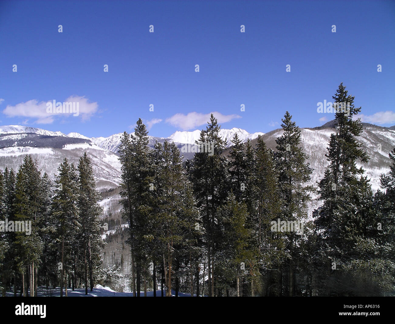 Vail Ski Resort Gore Mountain Range in Colorado Foto Stock