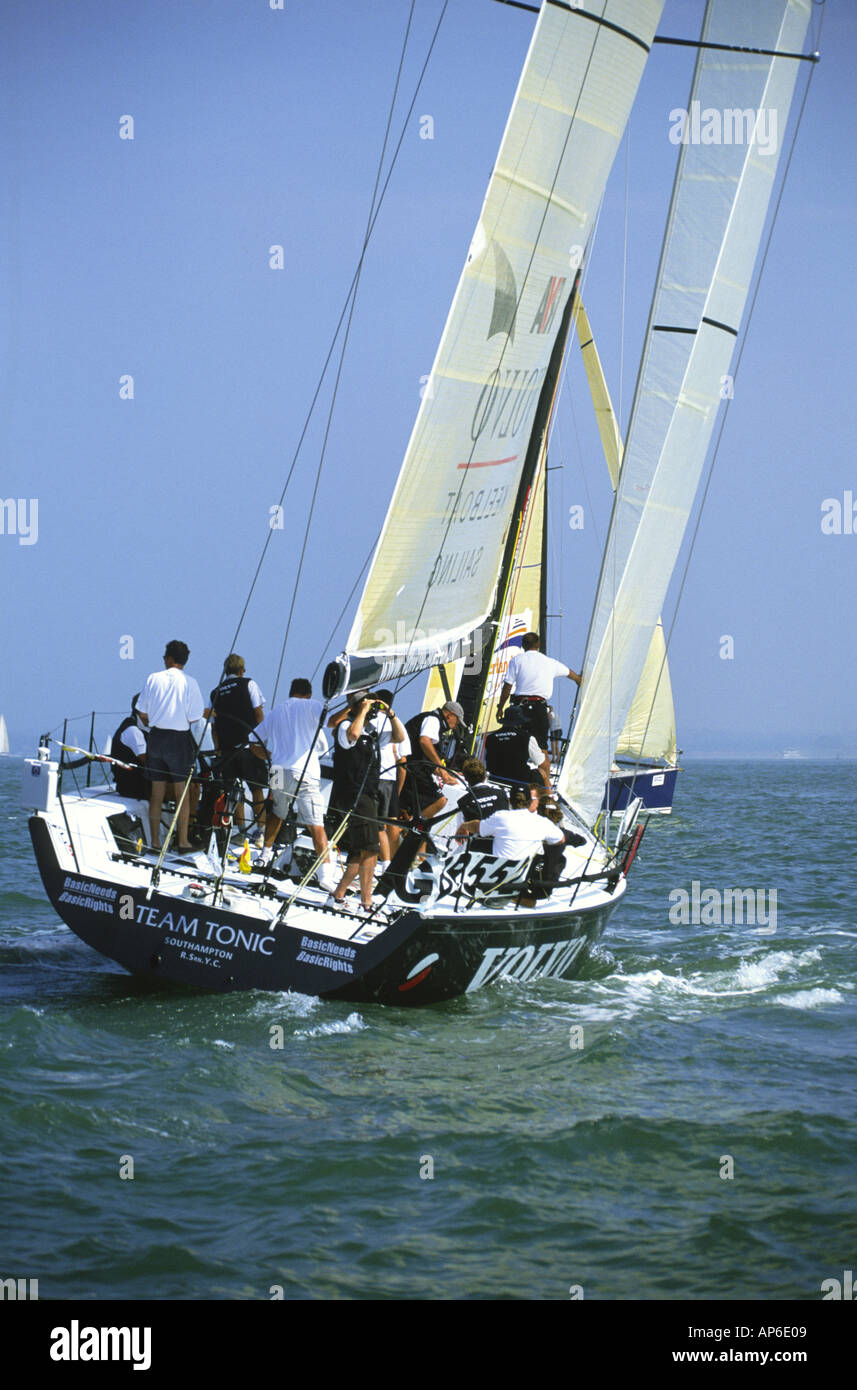 Yacht Racing Cowes Week Foto Stock