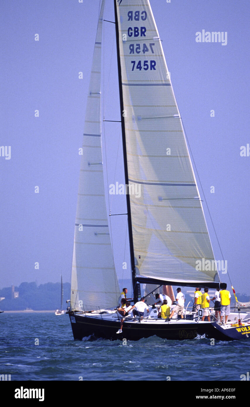 Yacht Racing Cowes Week Foto Stock