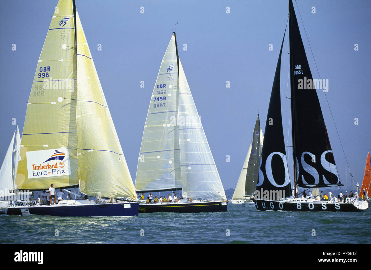 Yacht Racing durante la settimana di Cowes Foto Stock