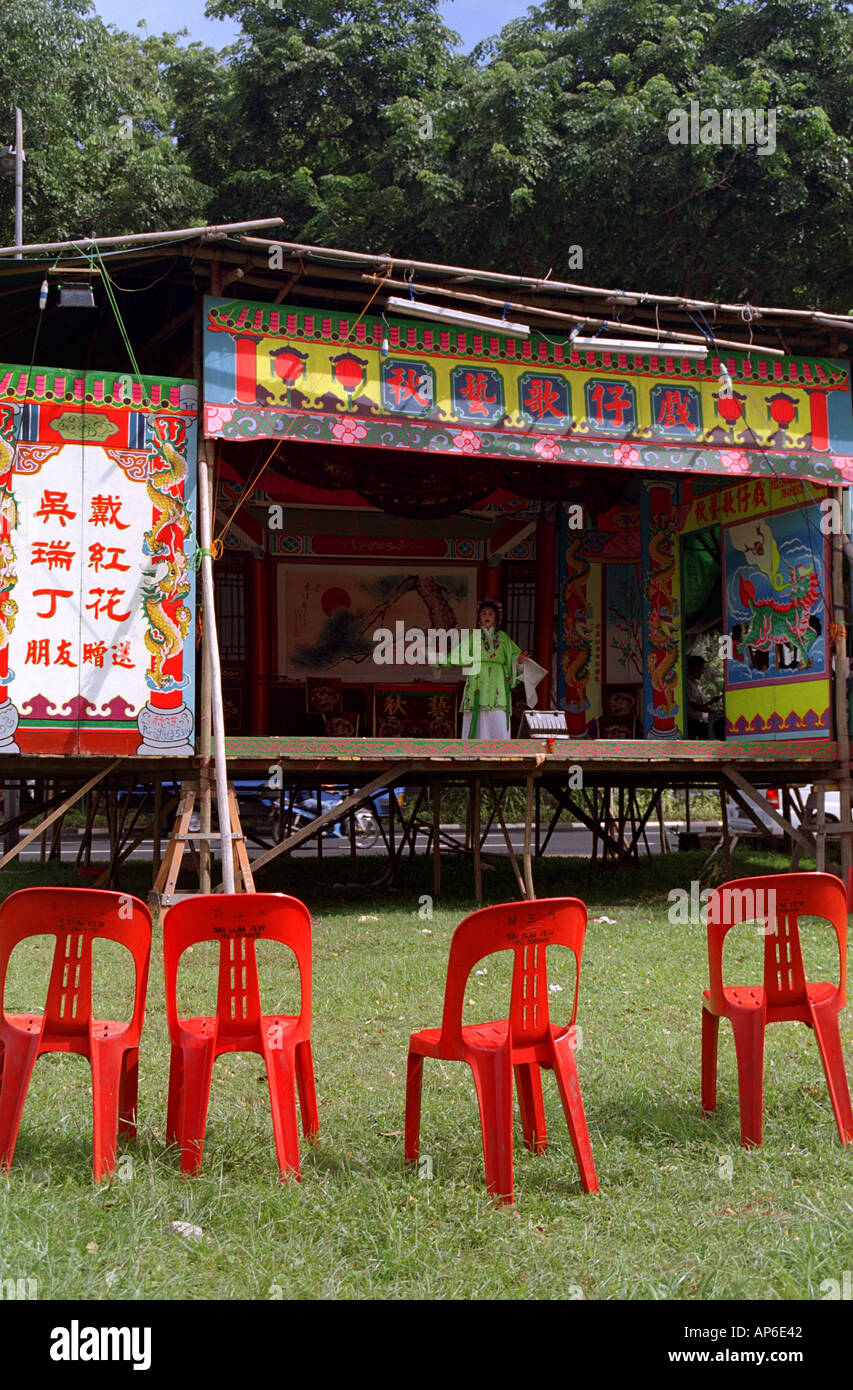Lonely cantante lirica Singapore Foto Stock
