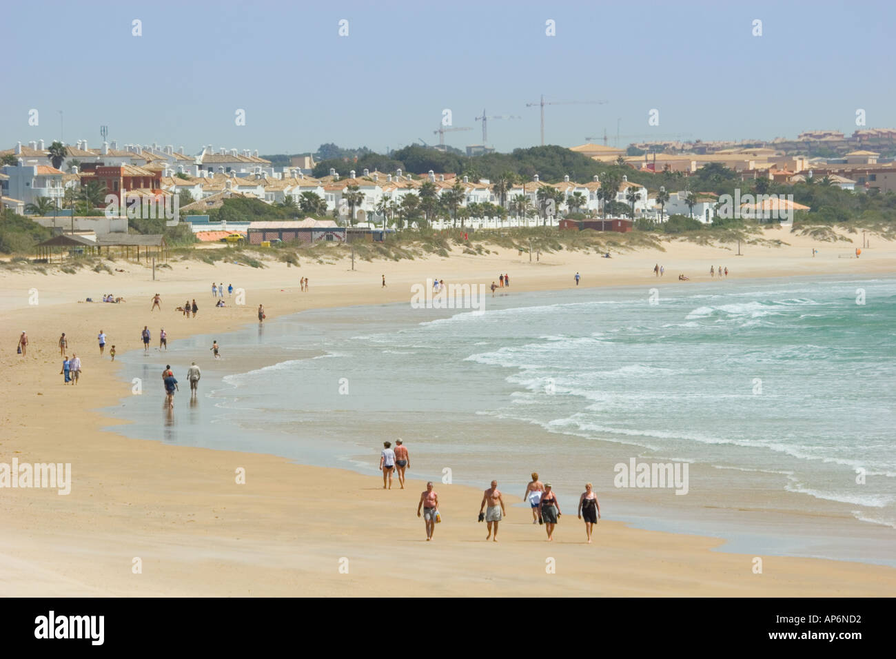 Chiclana de la Frontera la provincia di Cadiz Cadice Costa de la Luz Andalusia Spagna Playa Barrosa Foto Stock