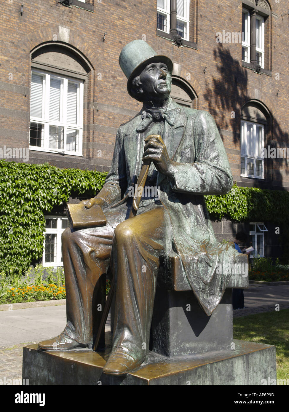 Copenaghen, statua di Hans Christian Andersen Foto Stock