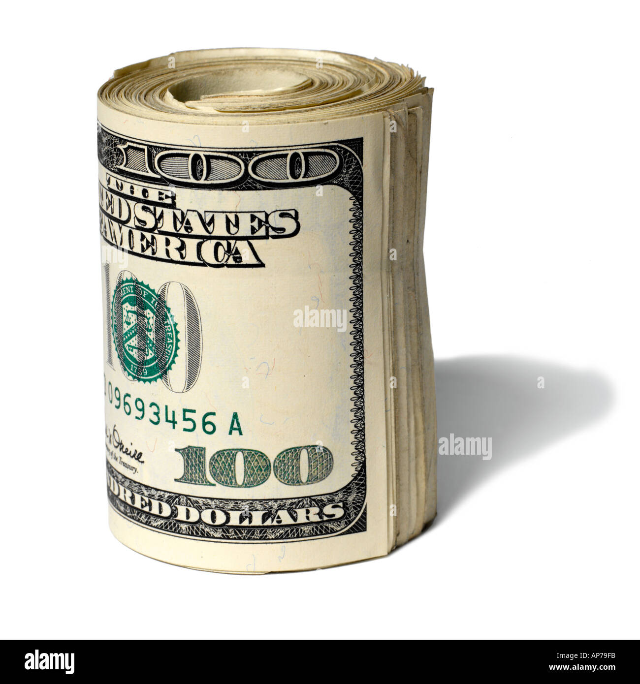 Rotolo di soldi Foto Stock