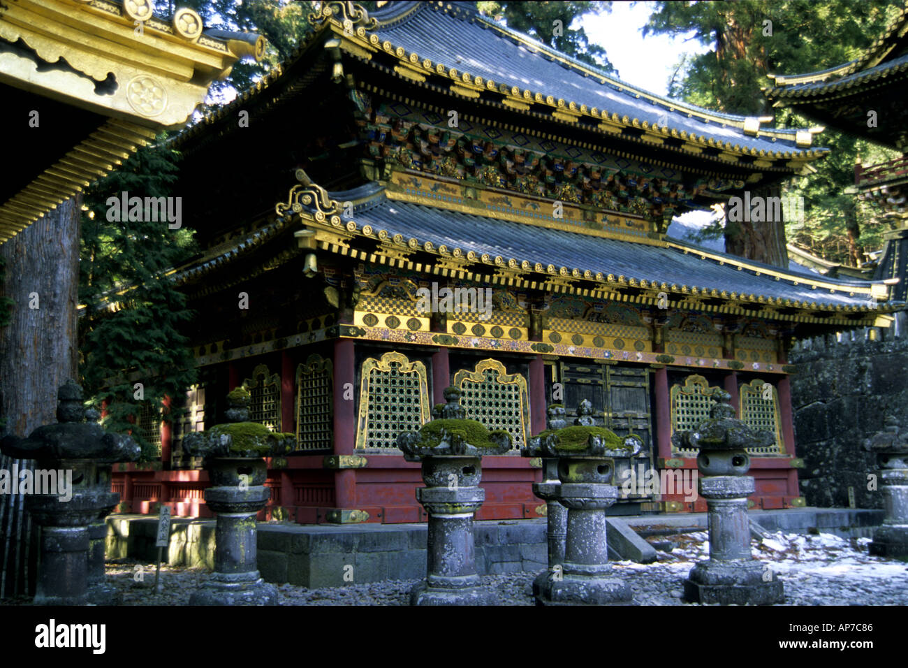 Giappone Nikko Tosho gu santuario sacro Library Foto Stock