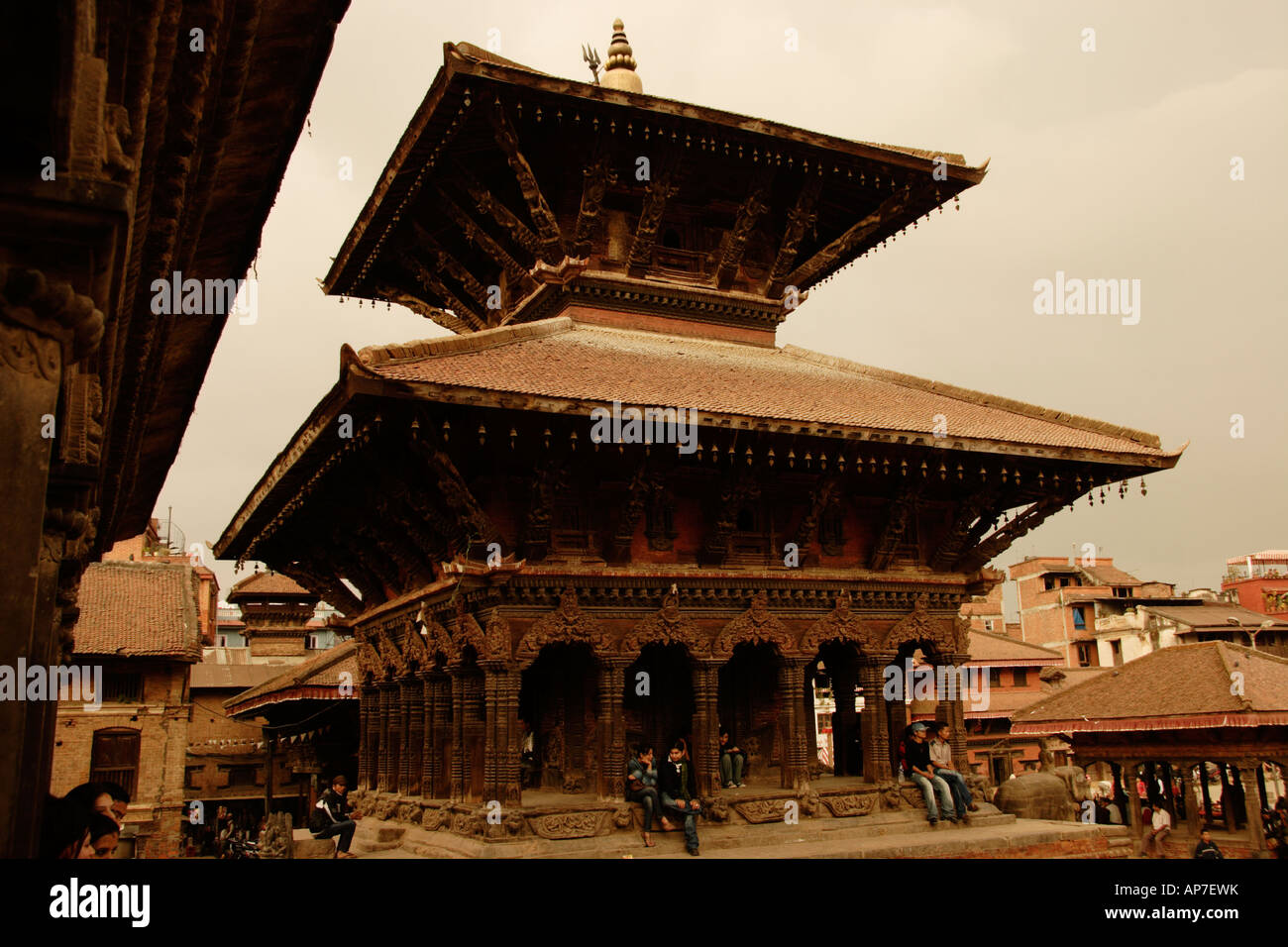 Bishwa Nath Mandir su Patan Durbar Square Foto Stock
