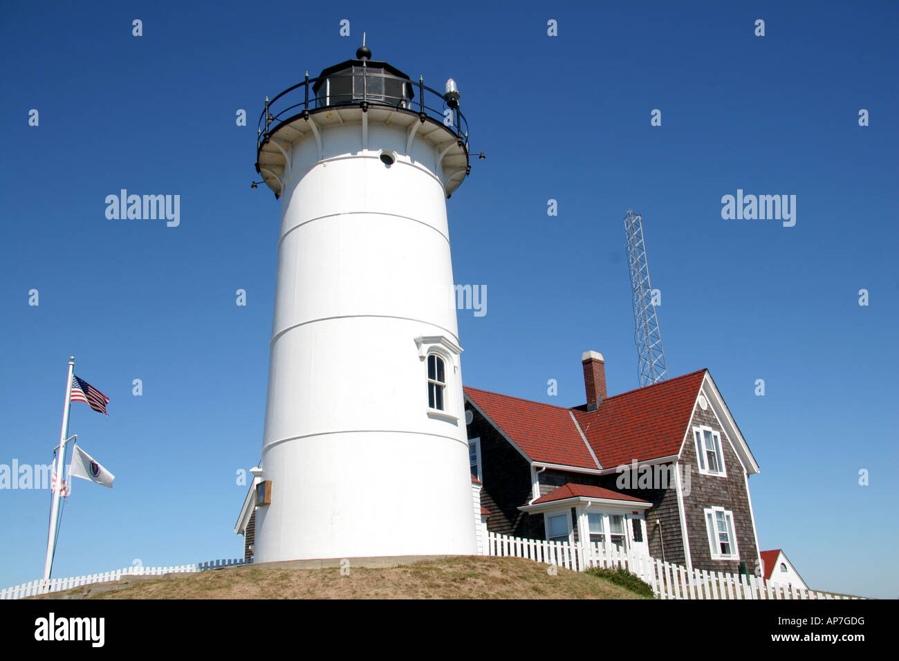 Faro di Nobska Woods Hole Cape Cod STATI UNITI D'AMERICA Foto Stock