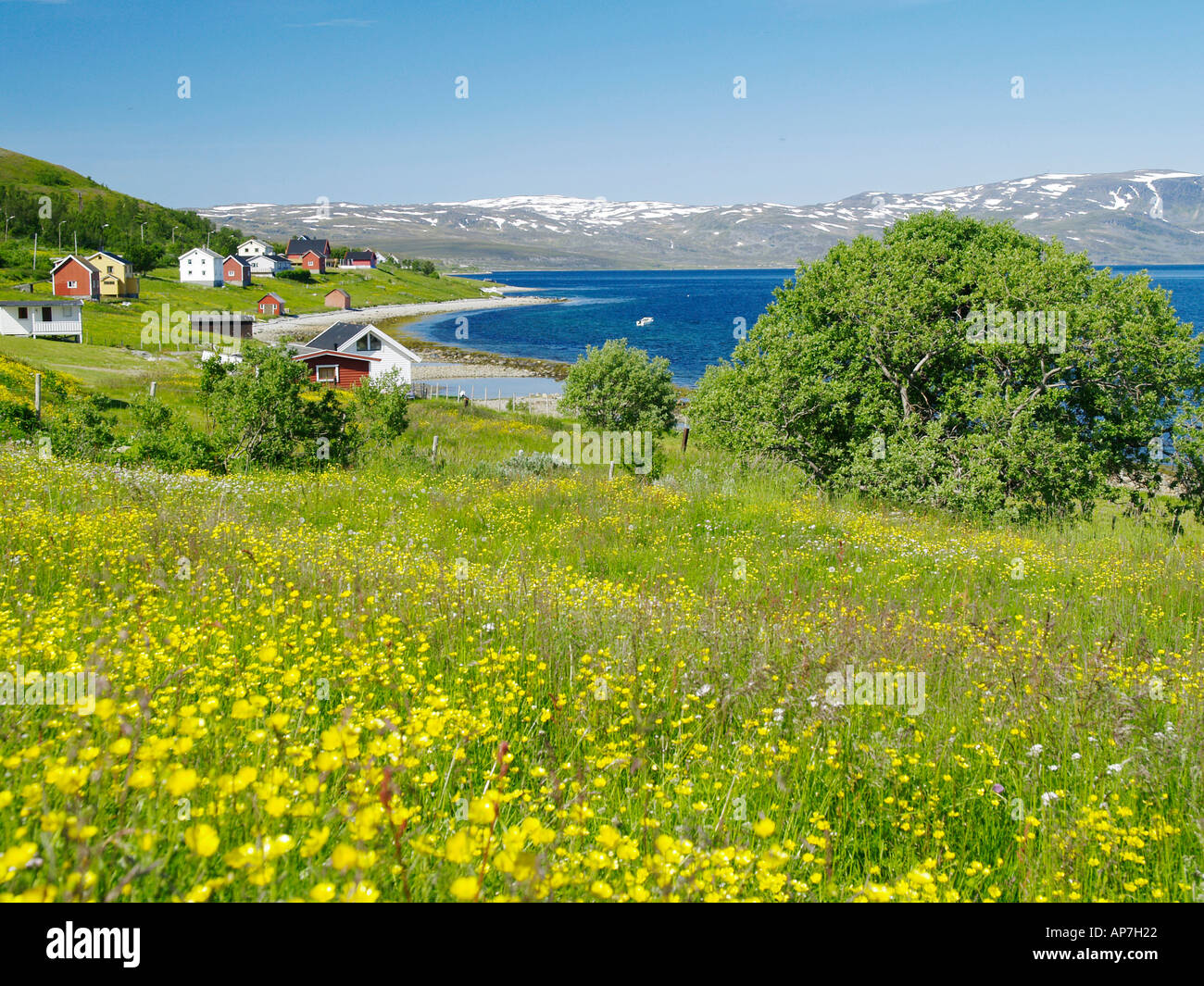 Kvalsund, paesaggio Foto Stock