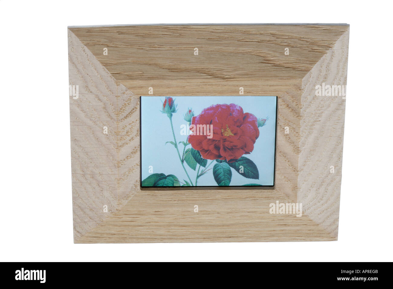 Il telaio in legno con digital display dello schermo Foto Stock