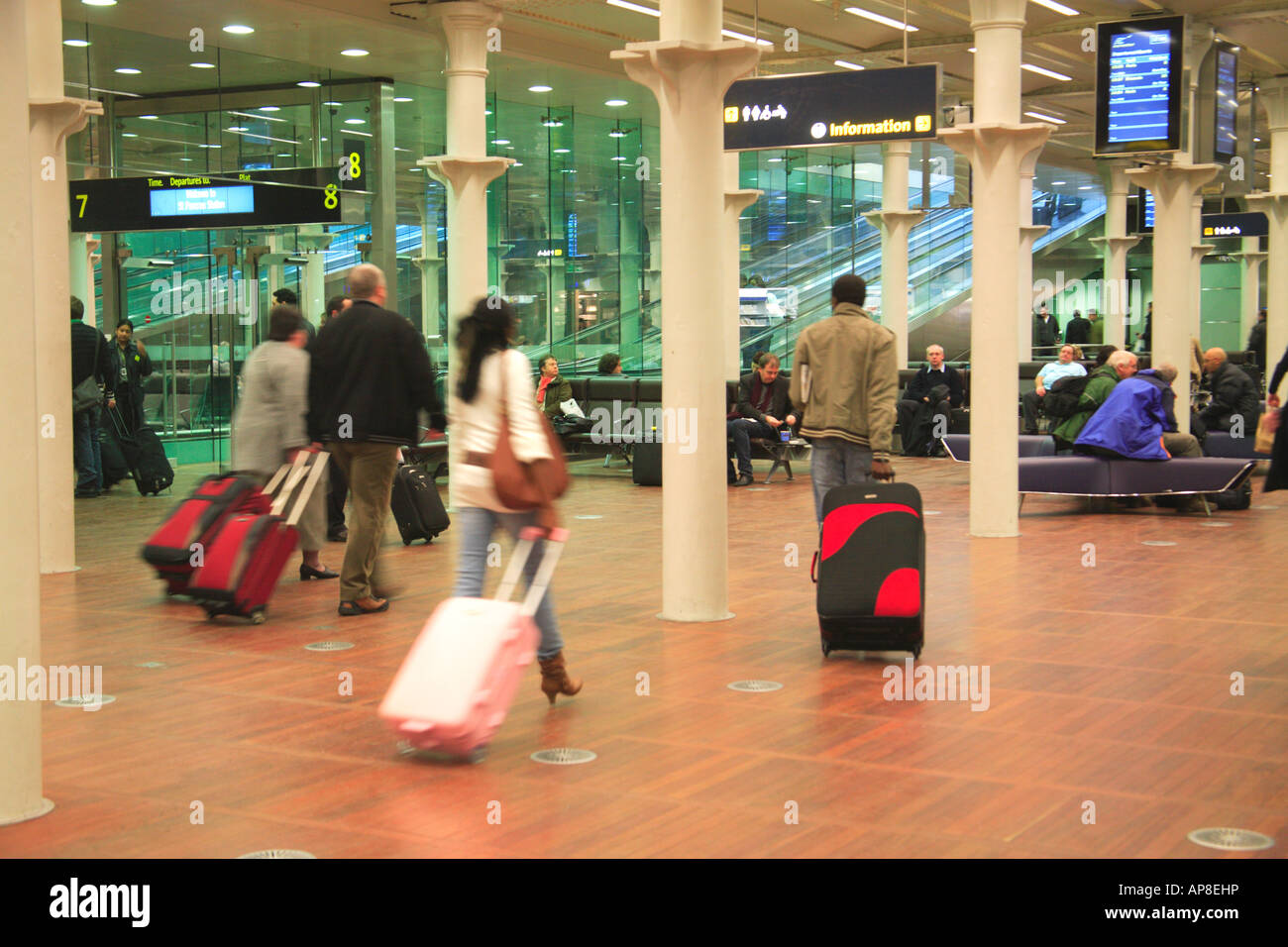 St Pancras International Lounge di partenza treno Eurostar Foto Stock