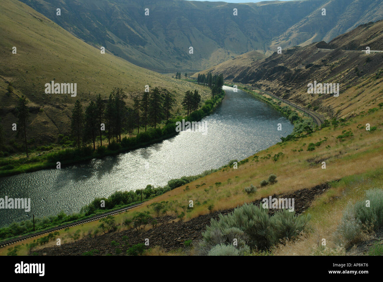 AJD52897, Yakima, WA, Washington, Yakima Canyon, Yakima River Canyon stato Scenic Byway Foto Stock