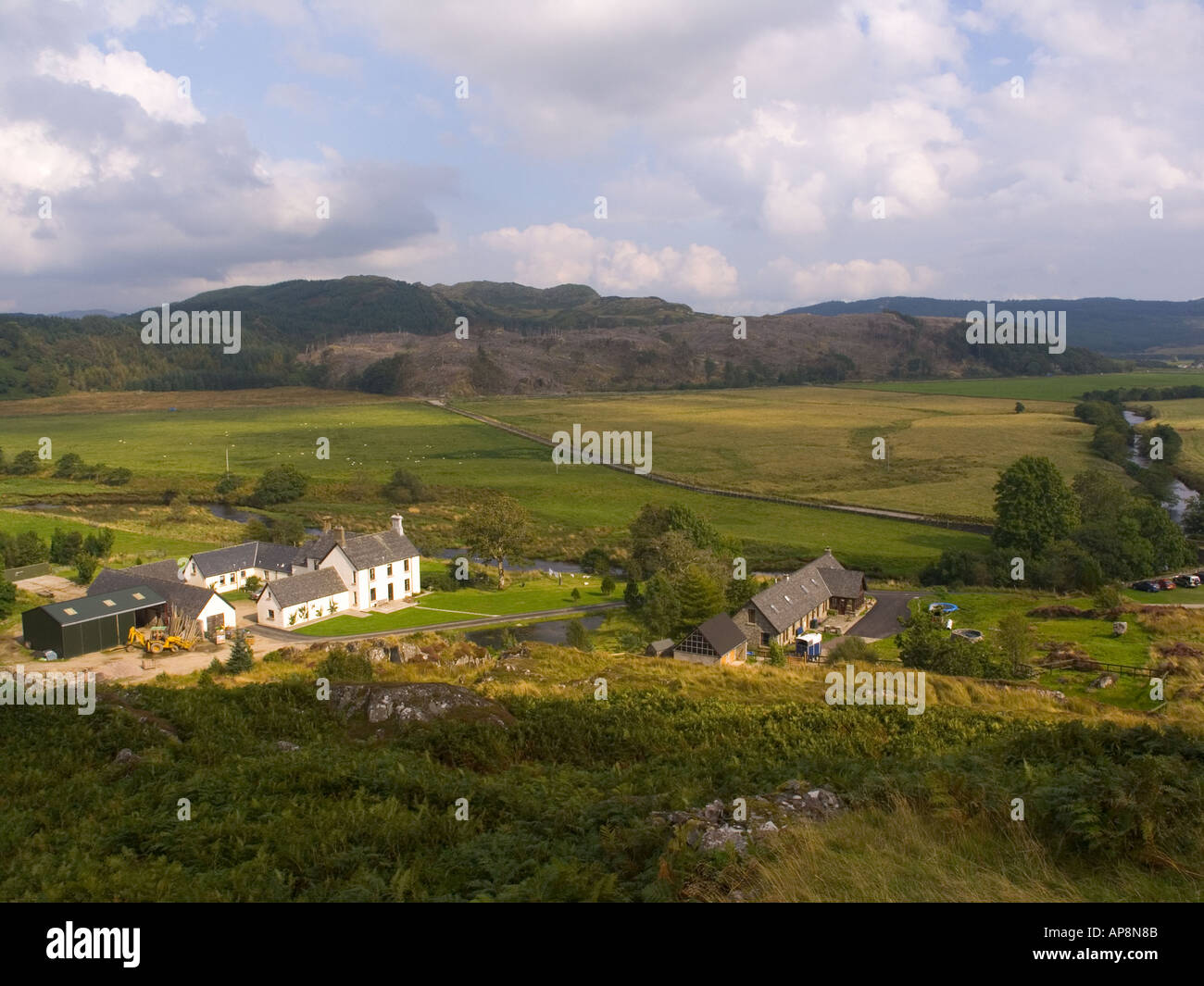 Da Dunadd Fort guardando a sud est Argyll Scozia Scotland Foto Stock