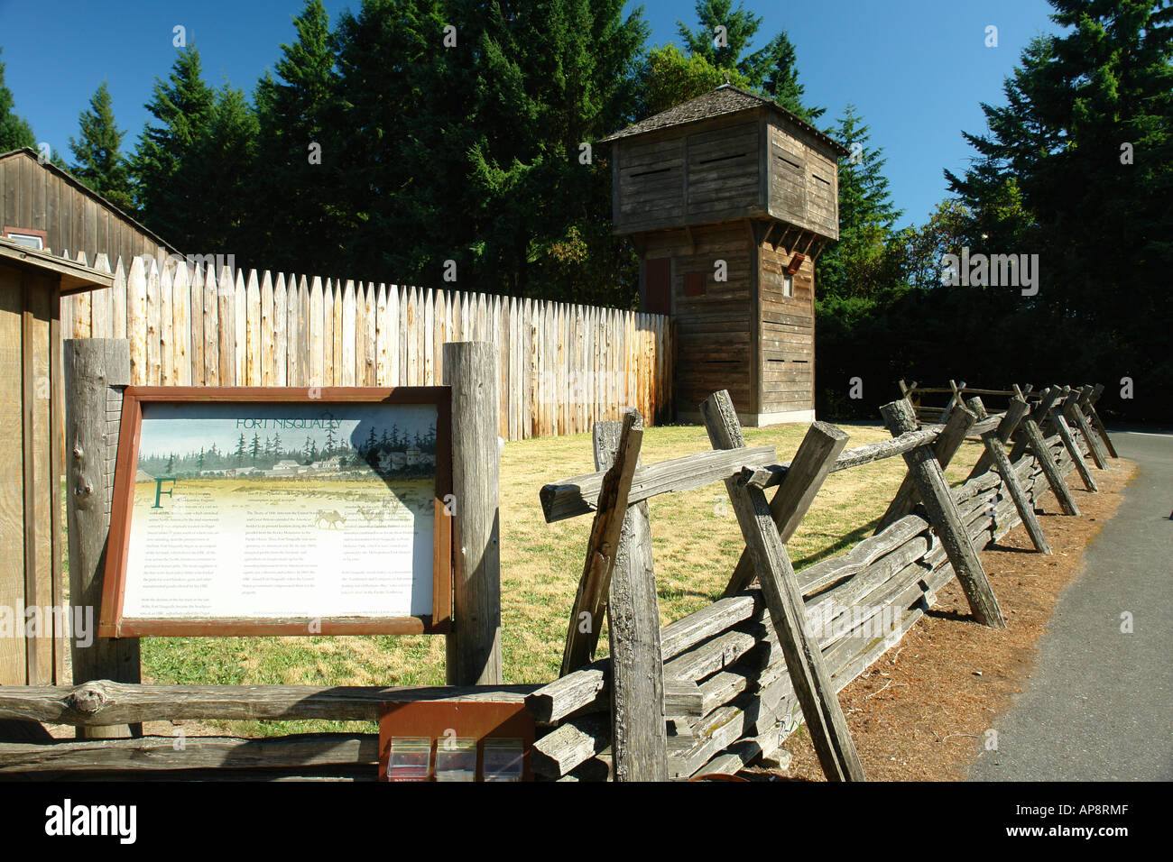 AJD52448, Tacoma, WA, Washington, Point Defiance Park, Fort Nisqually museo vivente di storia Foto Stock