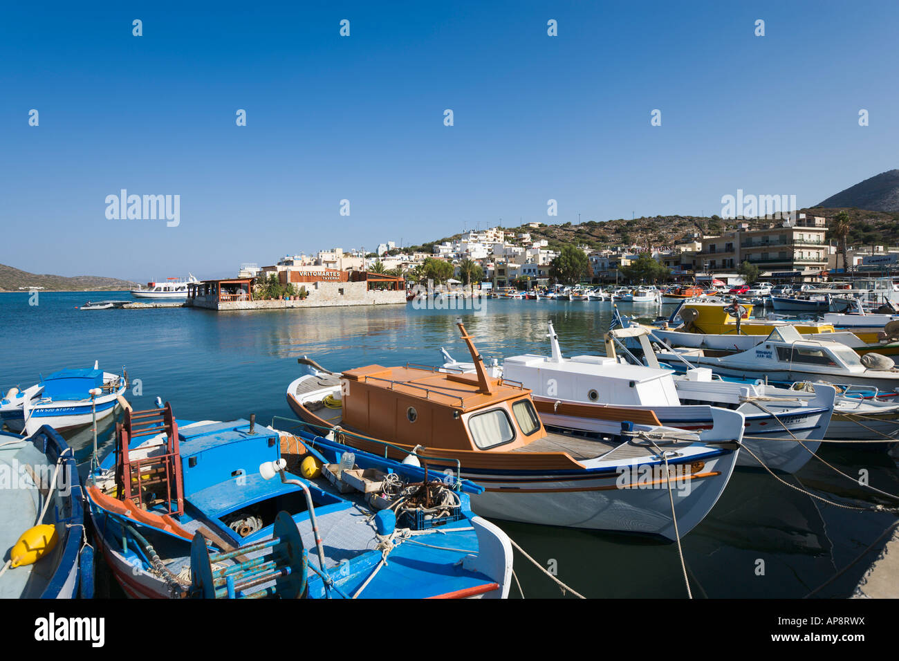 Porto Elounda, Costa Nord Est, Creta, Grecia Foto Stock