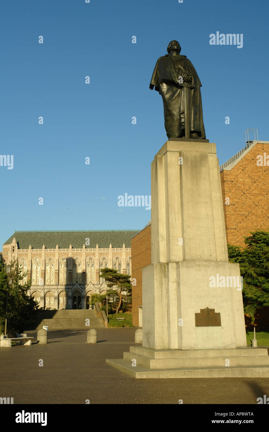 AJD52683, Seattle, WA, Washington, Università di Washington, Henry Art Gallery, Statua di George Washington Foto Stock