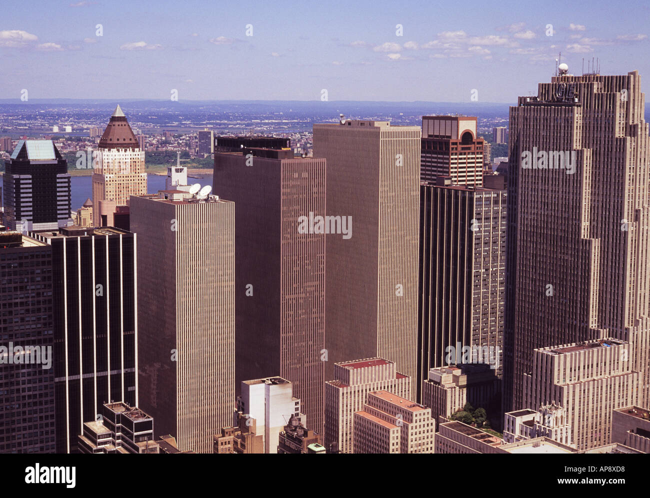 Stati Uniti New York New York New York West Side di Manhattan Sesta Avenue grattacieli Foto Stock