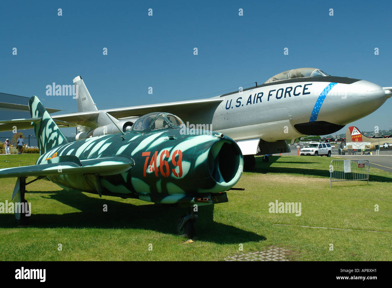 AJD52754, Seattle, WA, Washington, il Museo del Volo, Boeing, Mig 17, US Air Force piano Foto Stock