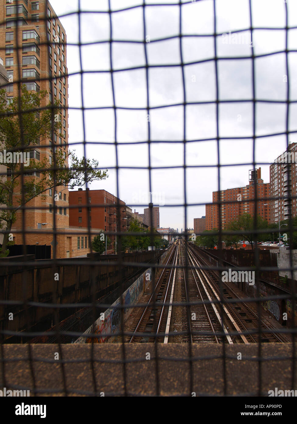 Vista la settima avenue express la linea metropolitana le vie da circa 123Street e Broadway. Foto Stock