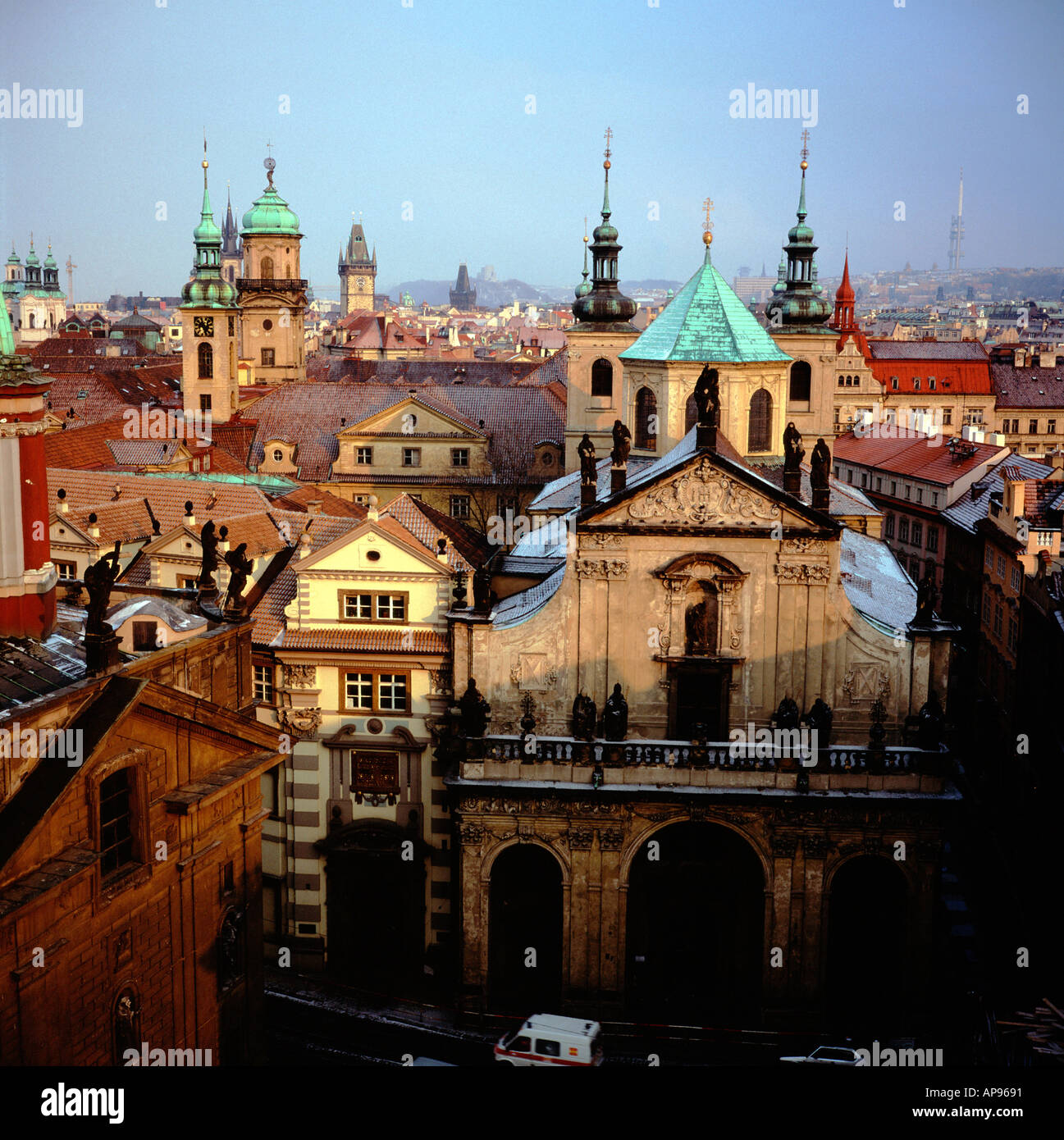 Tetti di Praga Repubblica Ceca Foto Stock