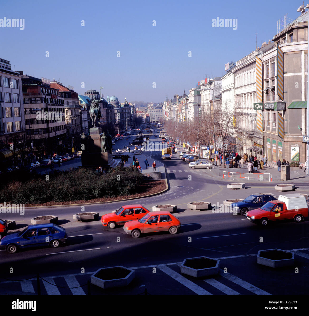 Piazza Venceslao Praga Repubblica Ceca Foto Stock