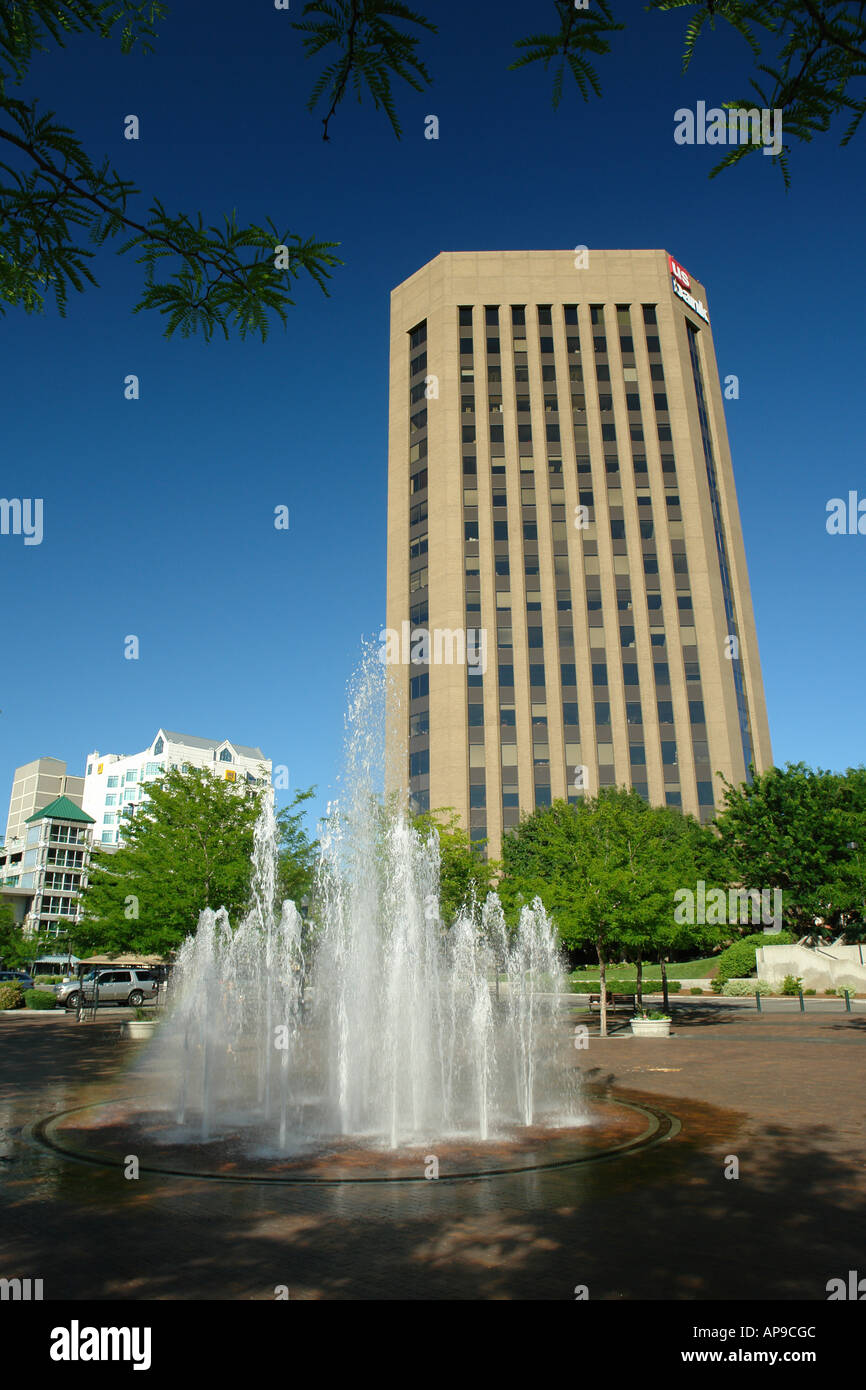 AJD50843 Boise, ID, Idaho, downtown, plaza, fontana Foto Stock