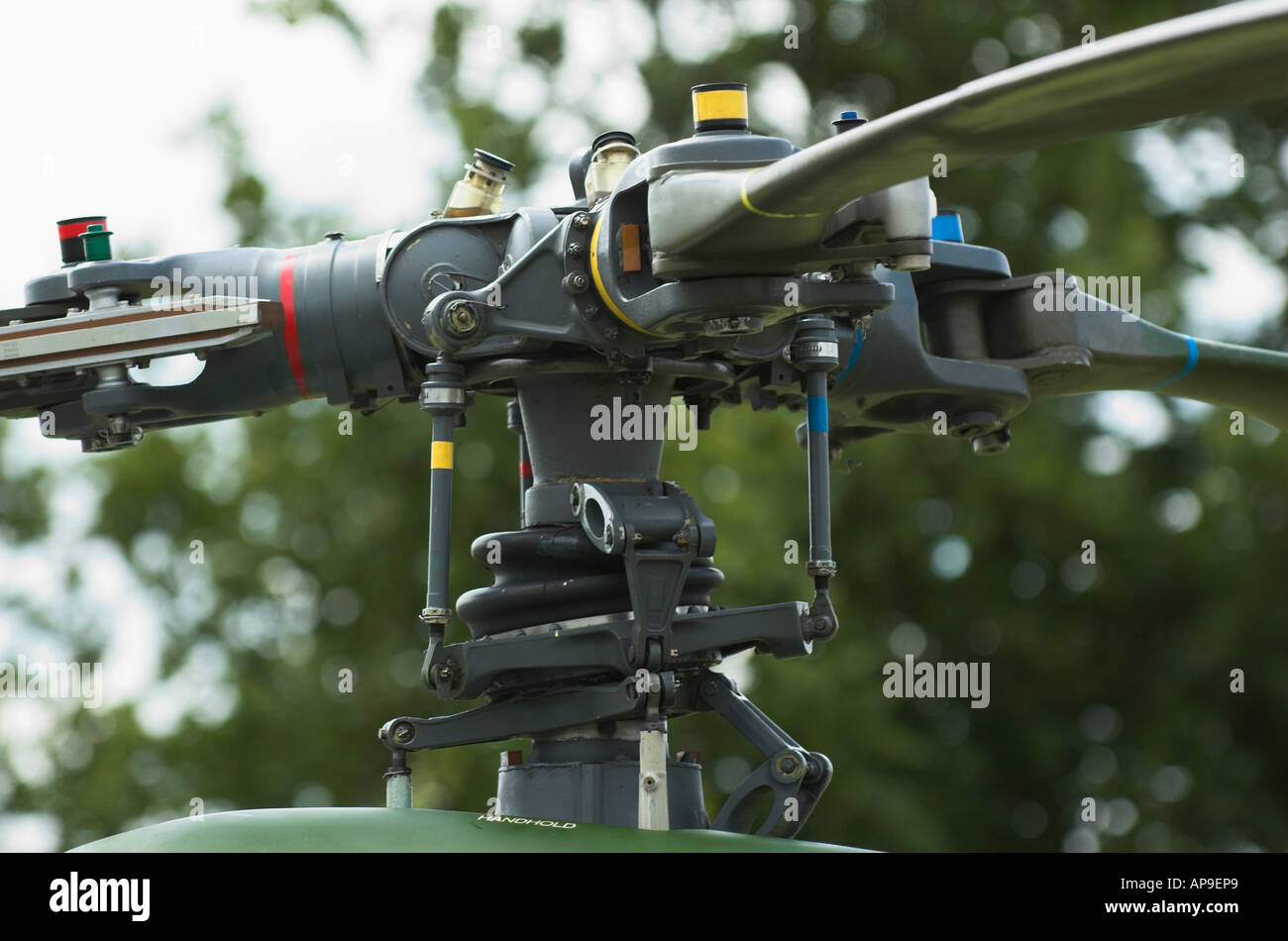 Gruppo del rotore delle pale principali dell esercito britannico elicottero Gazelle Foto Stock