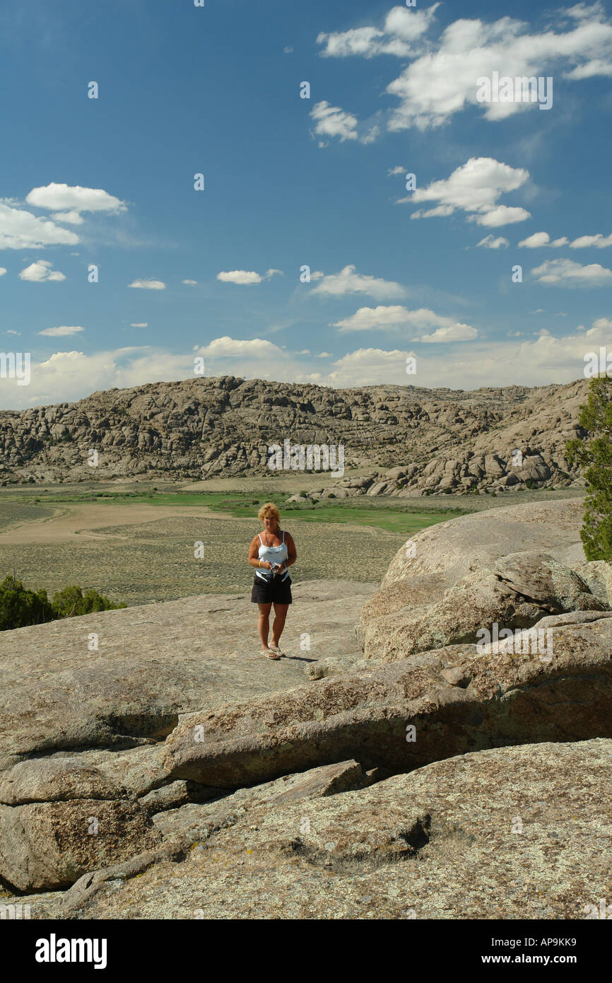 AJD50415, Split Rock, WY, Wyoming, Route 287, Oregon Trail, Pony Express Foto Stock