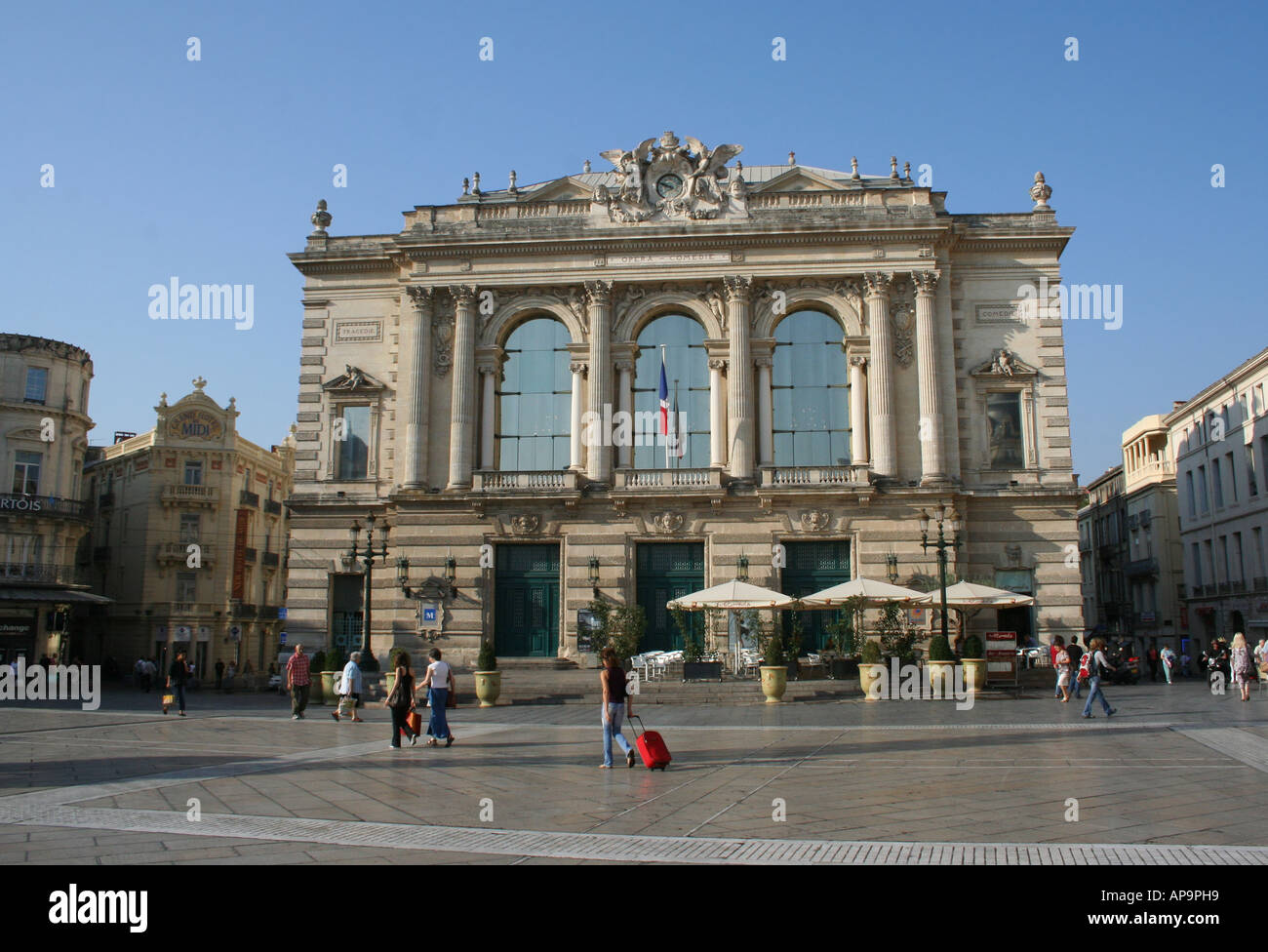 Opera Comedie Place de la Comedie Montpellier Francia, settembre 2006 Foto Stock