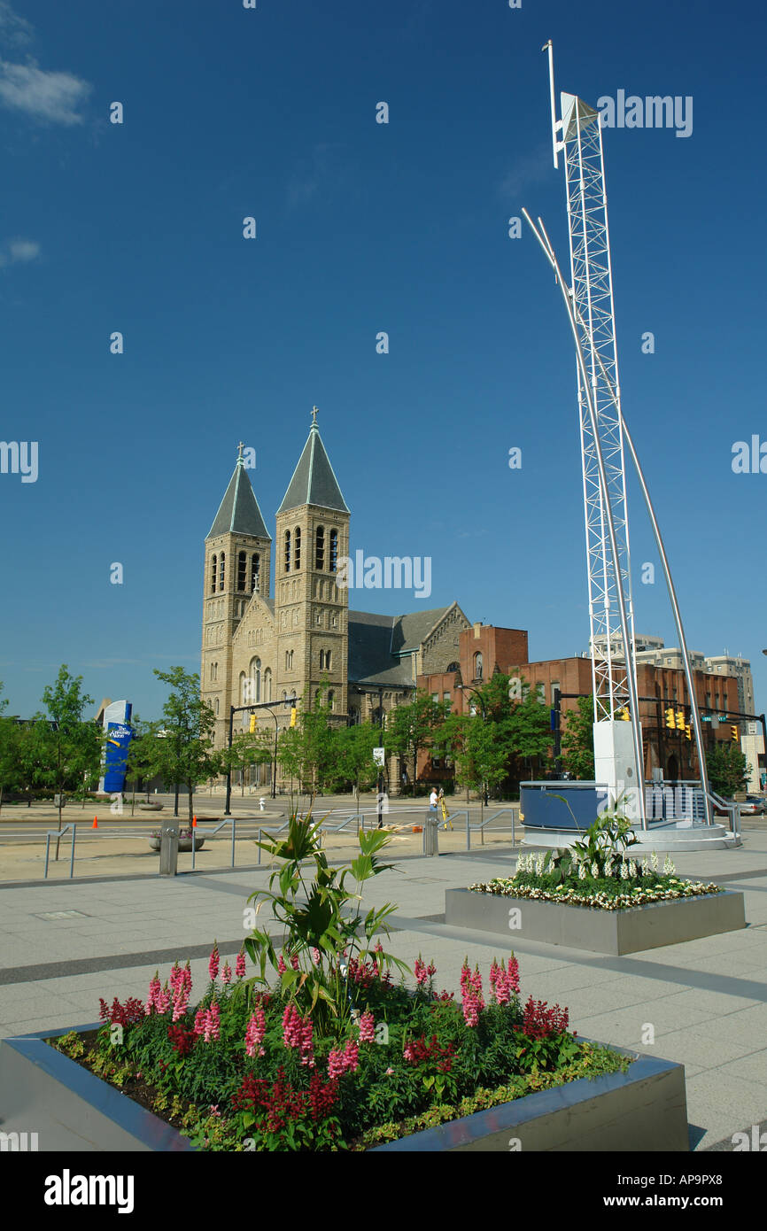 AJD49847, Akron OH, Ohio, downtown Foto Stock