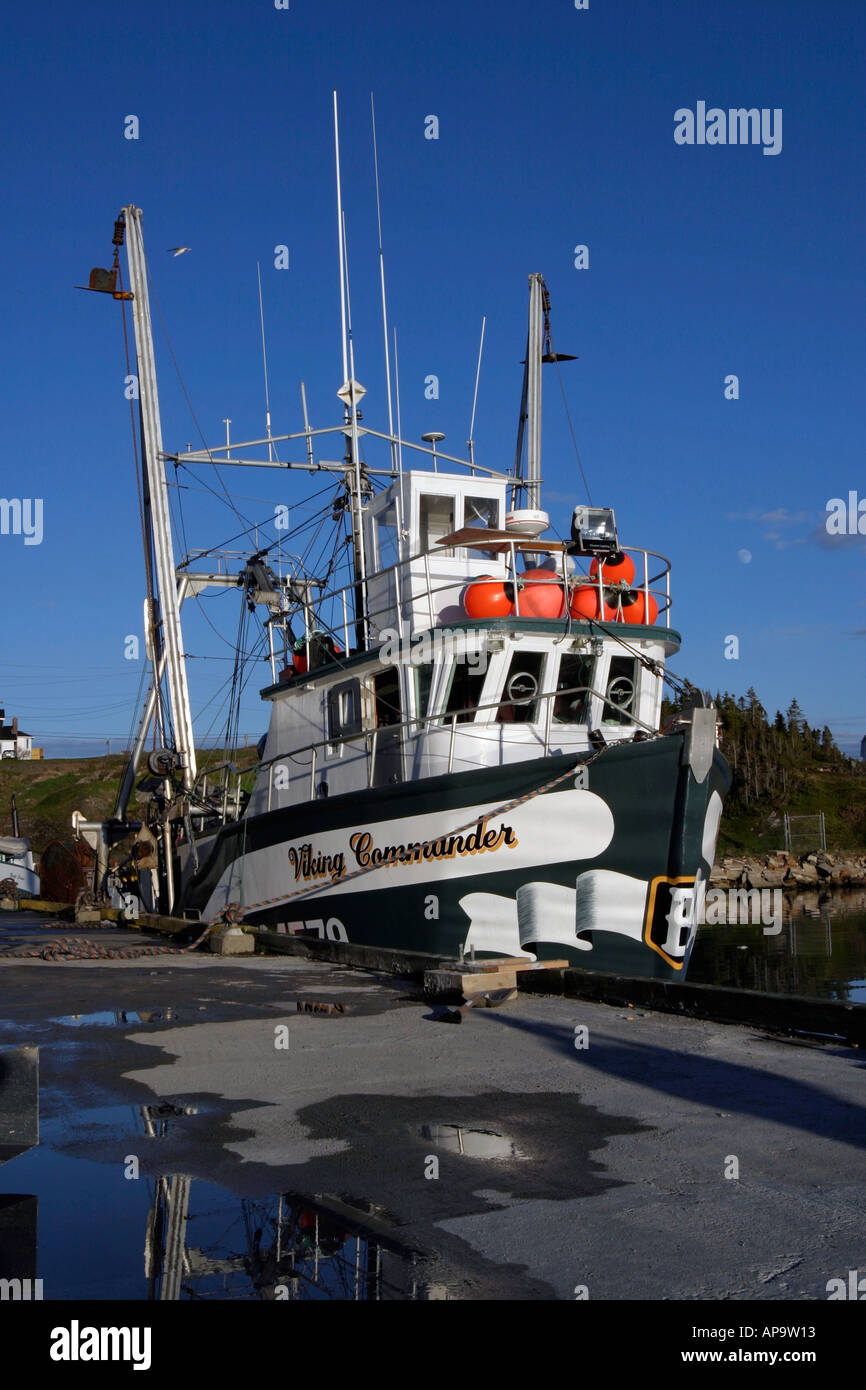 Barca da pesca nel porto di Twillingate, Terranova, Canada Foto Stock