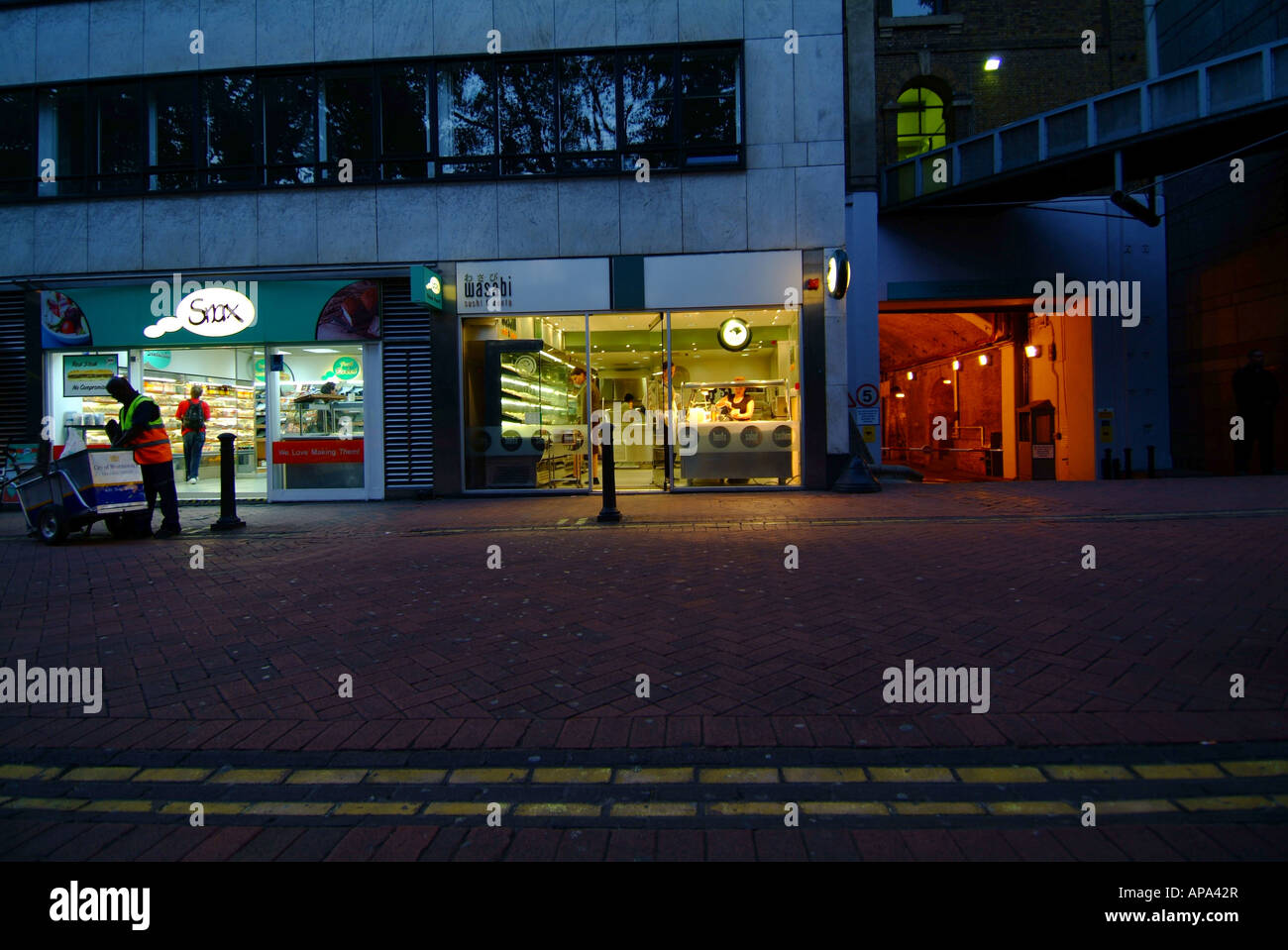 Villiers Street, al crepuscolo Foto Stock