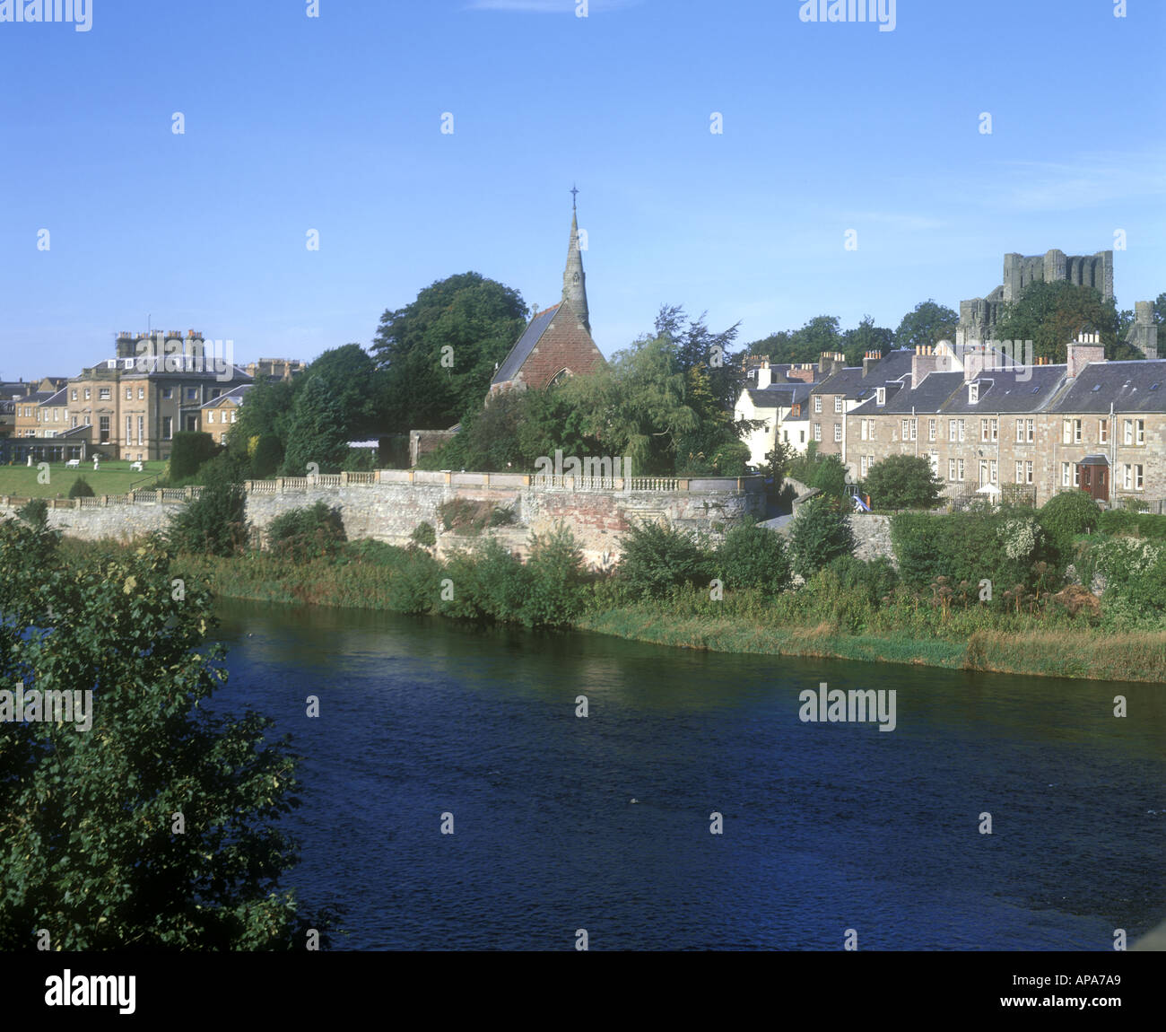 Fiume Tweed Kelso Scottish Borders Scotland Foto Stock