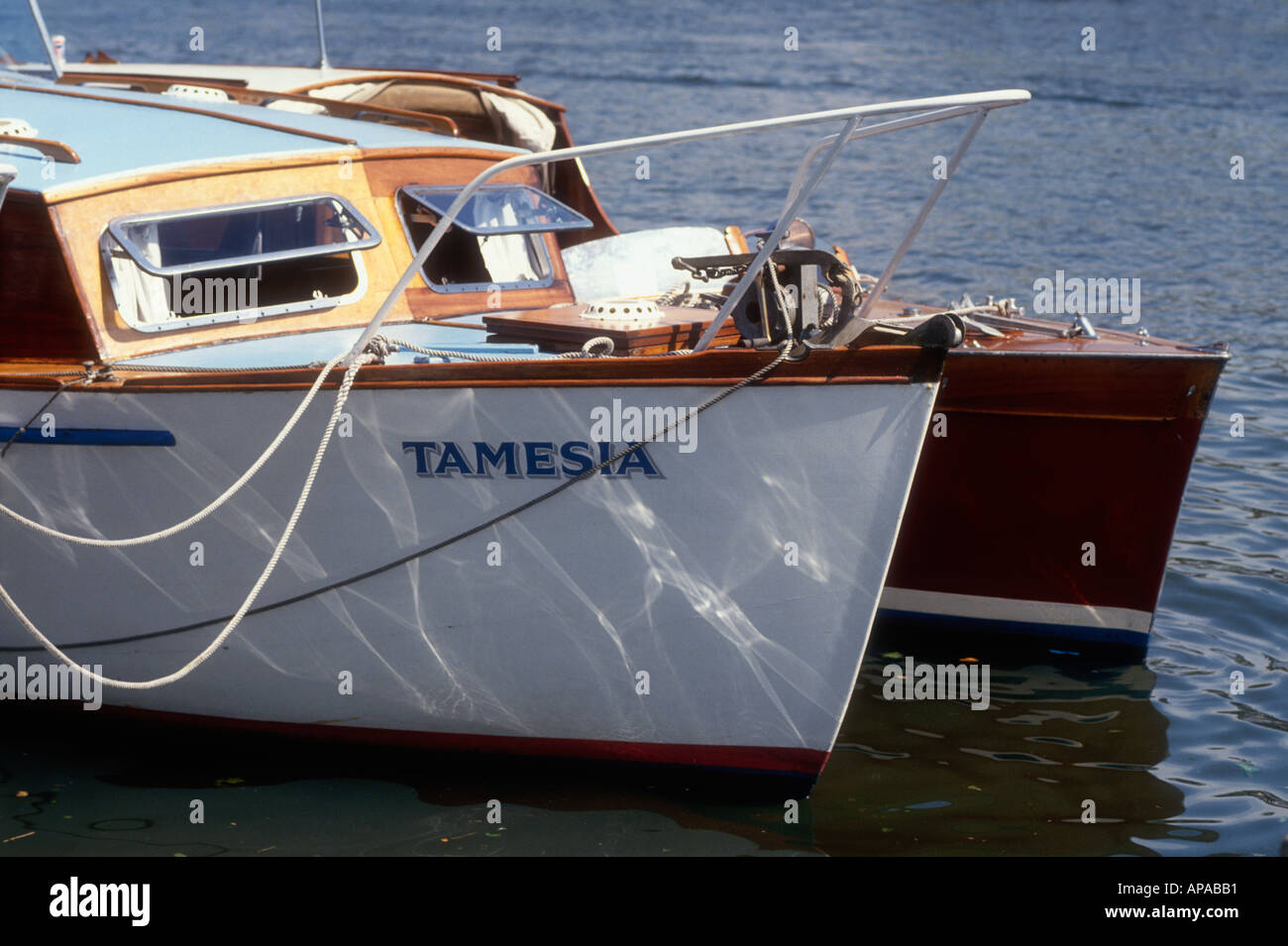 Il 1964 G Wilson e figlio motor cruiser Tamesia al Tamigi barca tradizionale Rally Henley on Thames Oxfordshire England Regno Unito Foto Stock